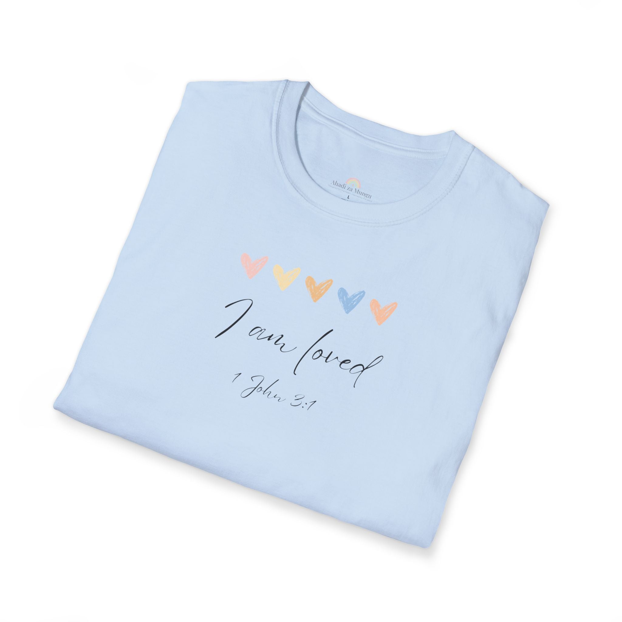 I Am Loved T-Shirt – 1 John 3:1 Christian Scripture Tee | Faith-Based Inspirational Shirt