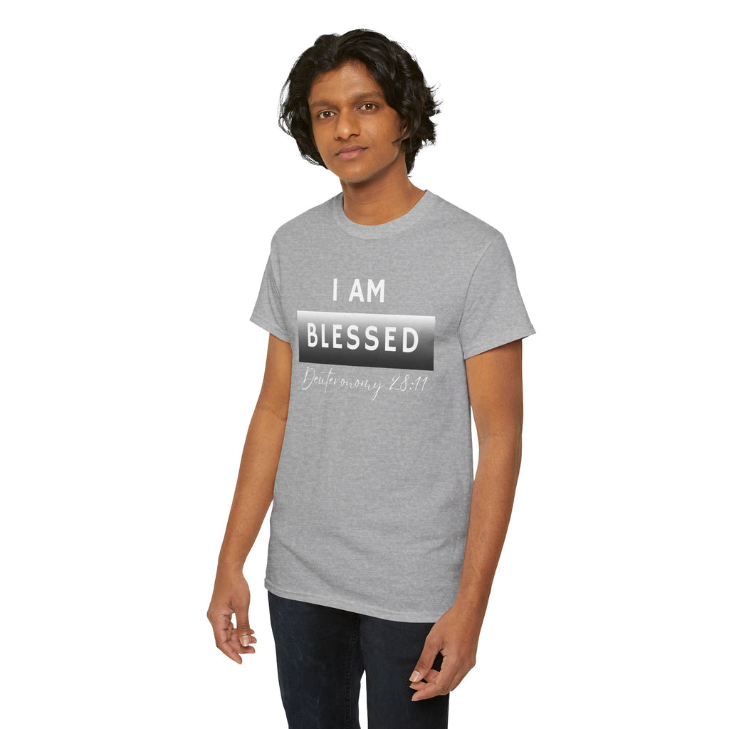 I Am Blessed Christian T-Shirt — Deuteronomy 28:11 Scripture Faith Tee (2)