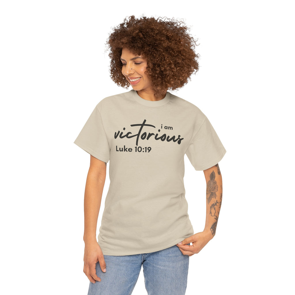 I Am Victorious Christian T-Shirt – Luke 10:19 Scripture Tee | Faith-Based Apparel