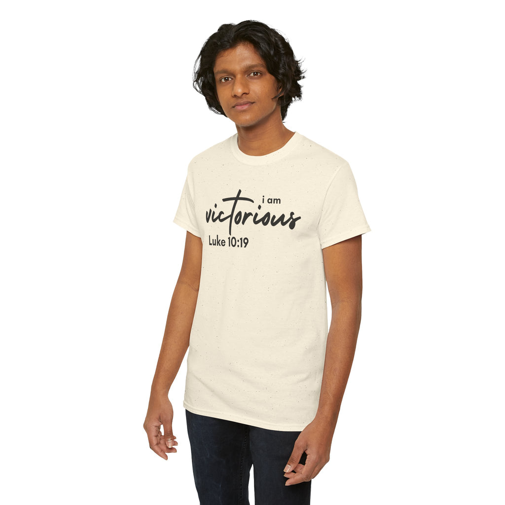 I Am Victorious Christian T-Shirt – Luke 10:19 Scripture Tee | Faith-Based Apparel