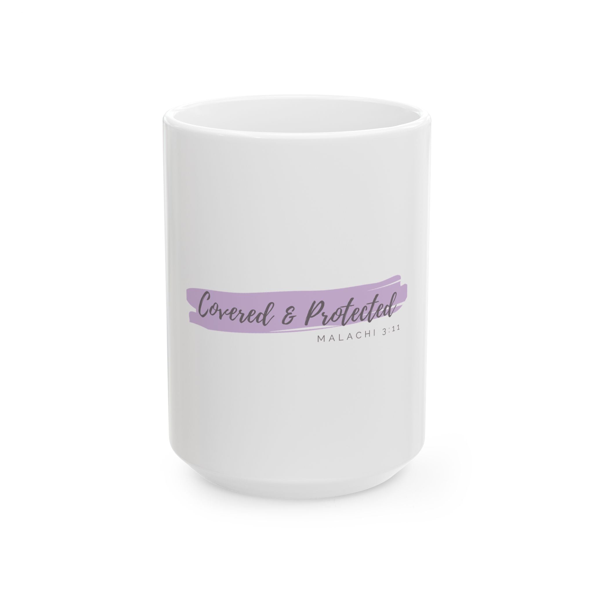 Covered & Protected Malachi 3:11 Ceramic Mug—Faith & Comfort for Everyday Moments