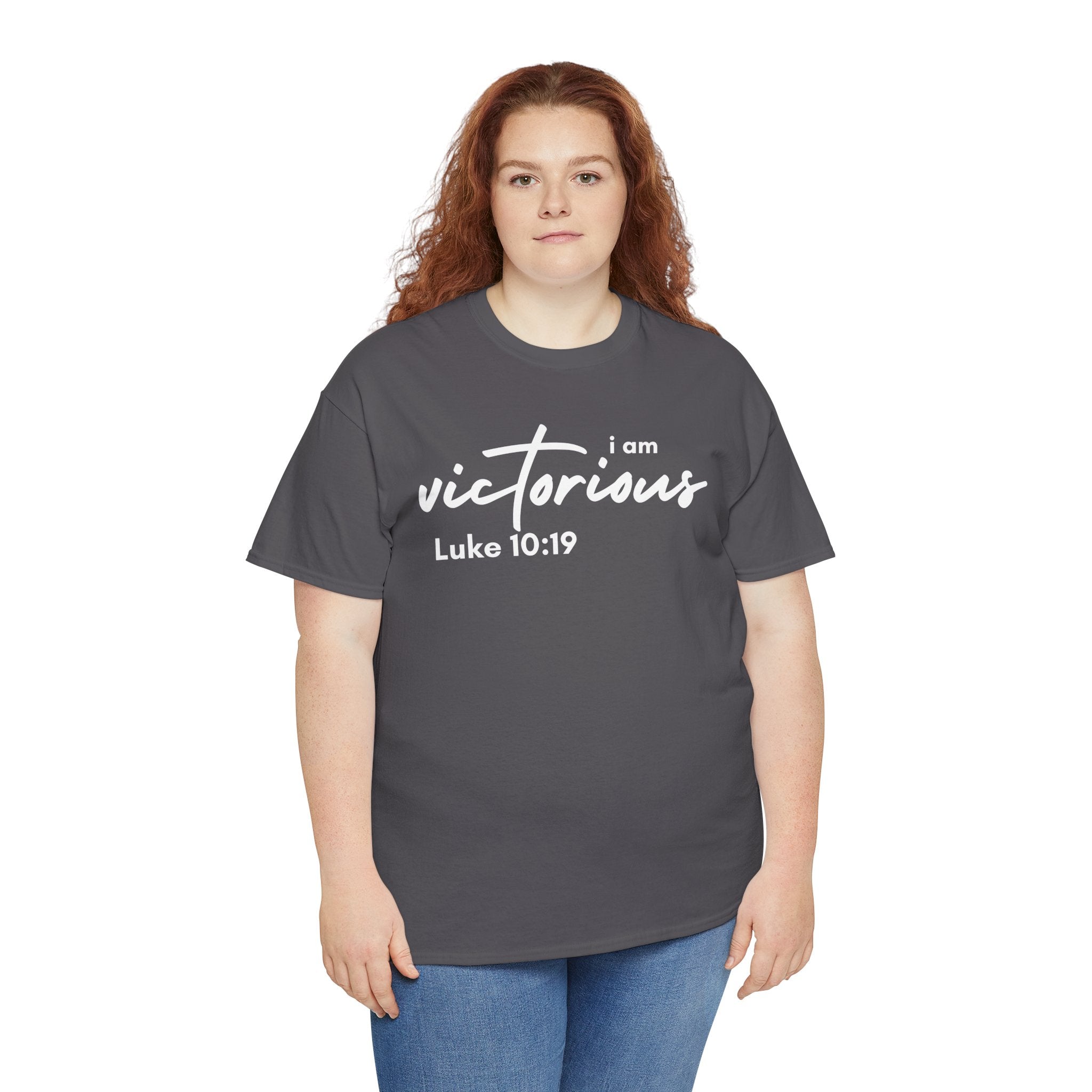 I Am Victorious Christian T-Shirt – Luke 10:19 Scripture Tee | Faith-Based Apparel