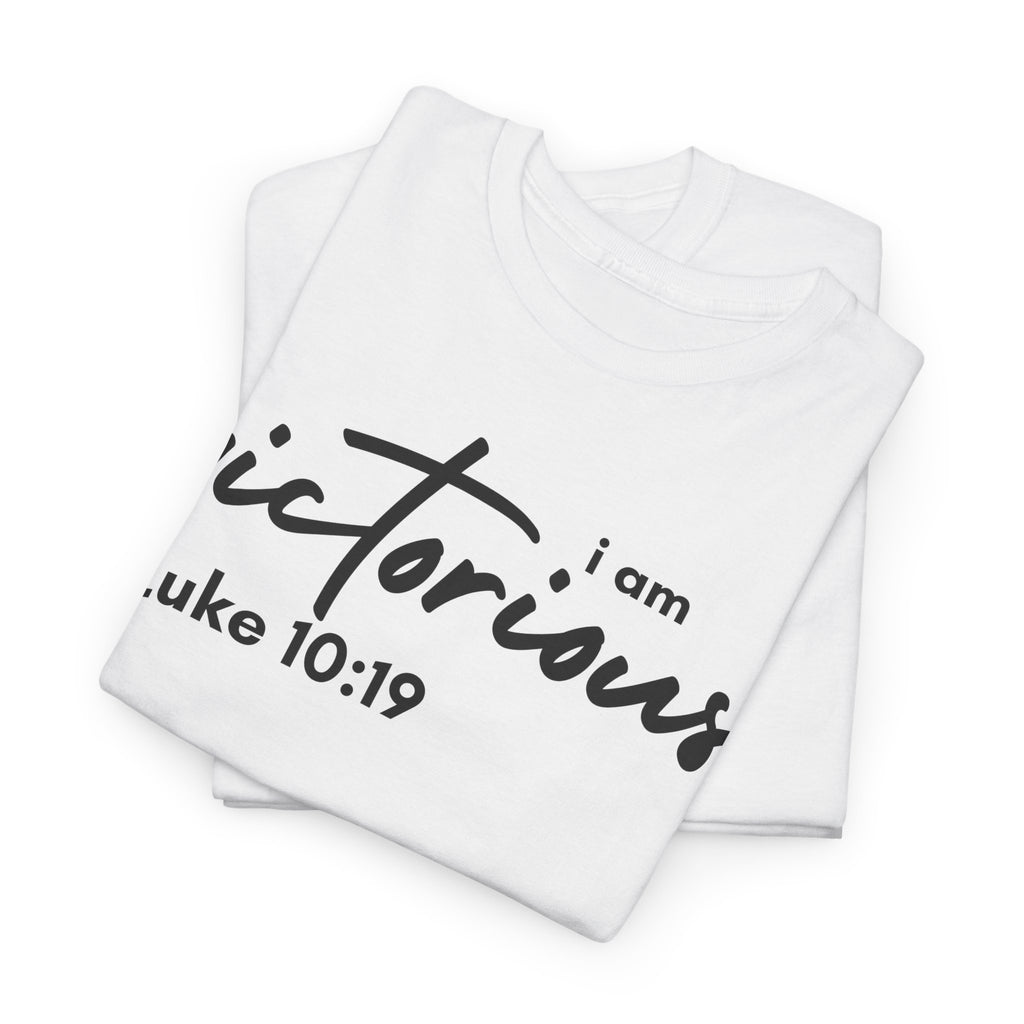 I Am Victorious Christian T-Shirt – Luke 10:19 Scripture Tee | Faith-Based Apparel