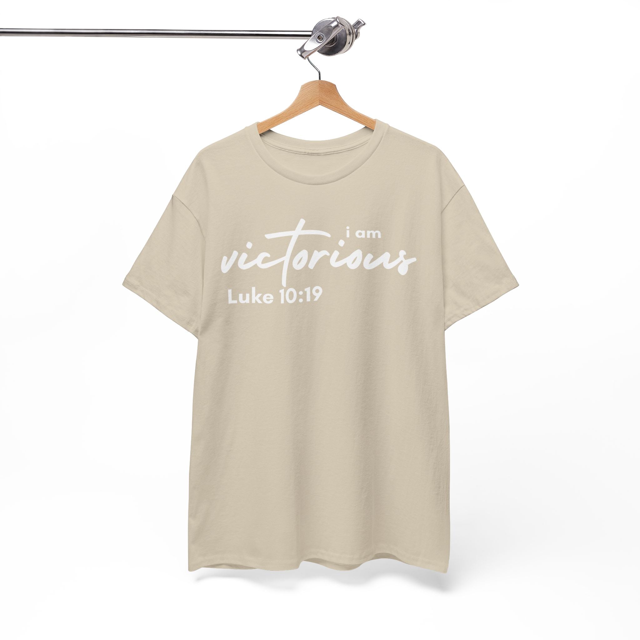 I Am Victorious Christian T-Shirt – Luke 10:19 Scripture Tee | Faith-Based Apparel