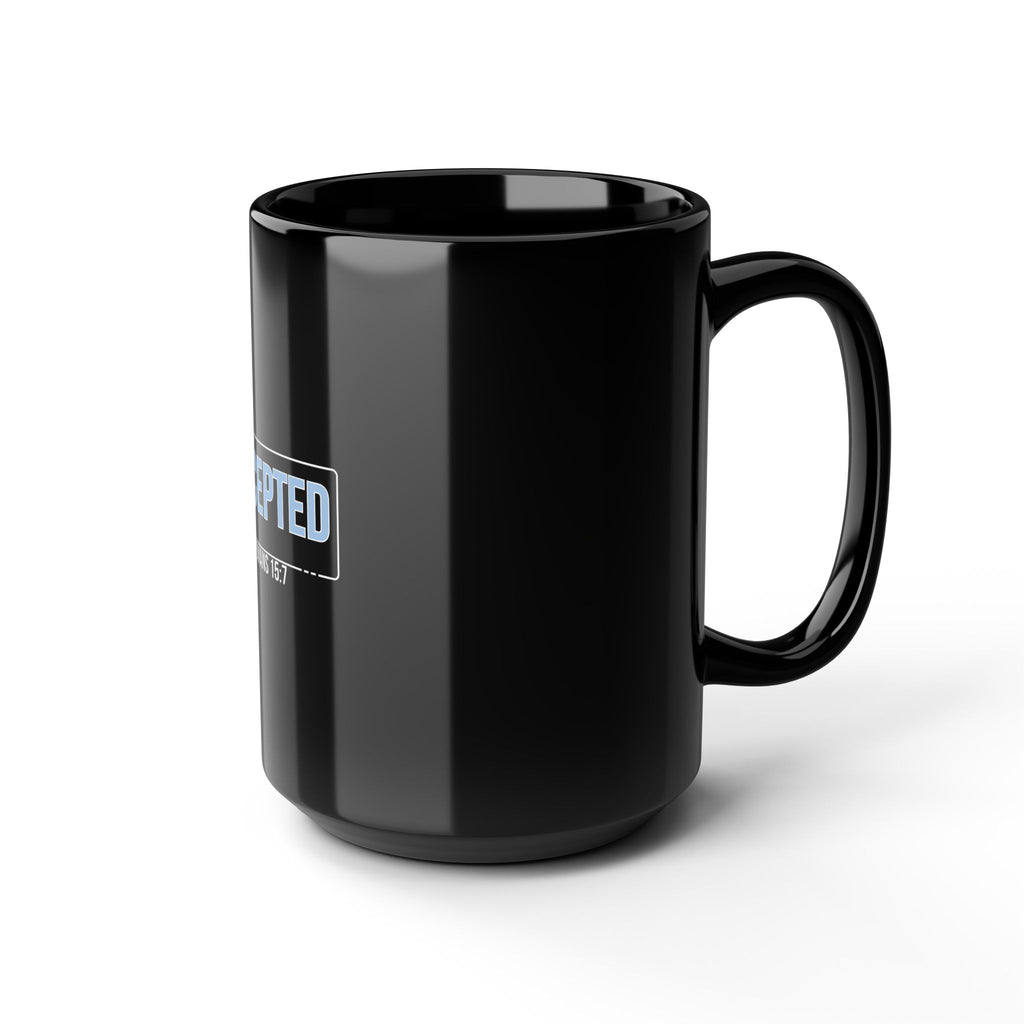 “I Am Accepted” Christian Ceramic Mug – Romans 15:7 Scripture Coffee Cup (11oz & 15oz) – Faith-Inspired Gift