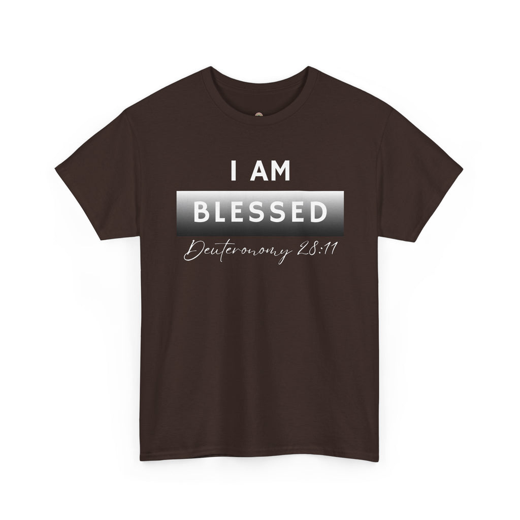 I Am Blessed Christian T-Shirt — Deuteronomy 28:11 Scripture Faith Tee (2)