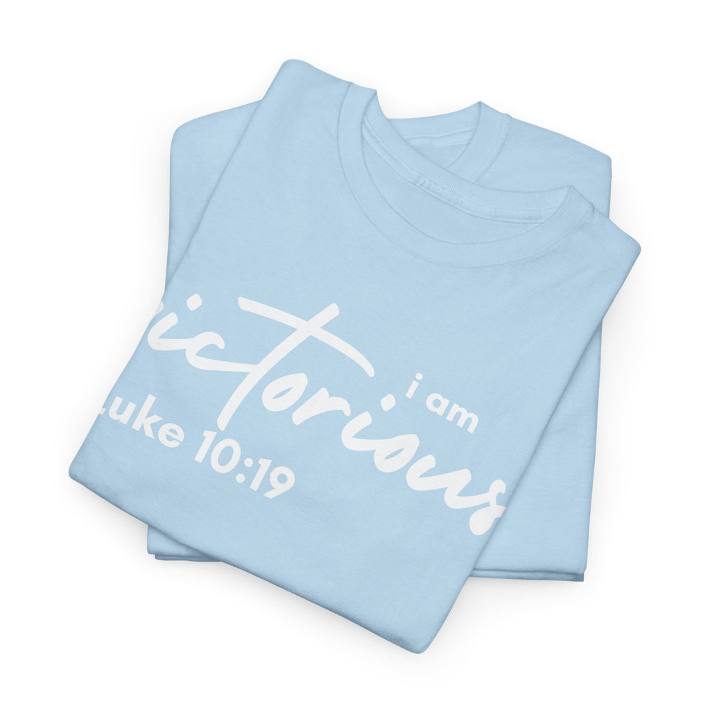 I Am Victorious Christian T-Shirt – Luke 10:19 Scripture Tee | Faith-Based Apparel