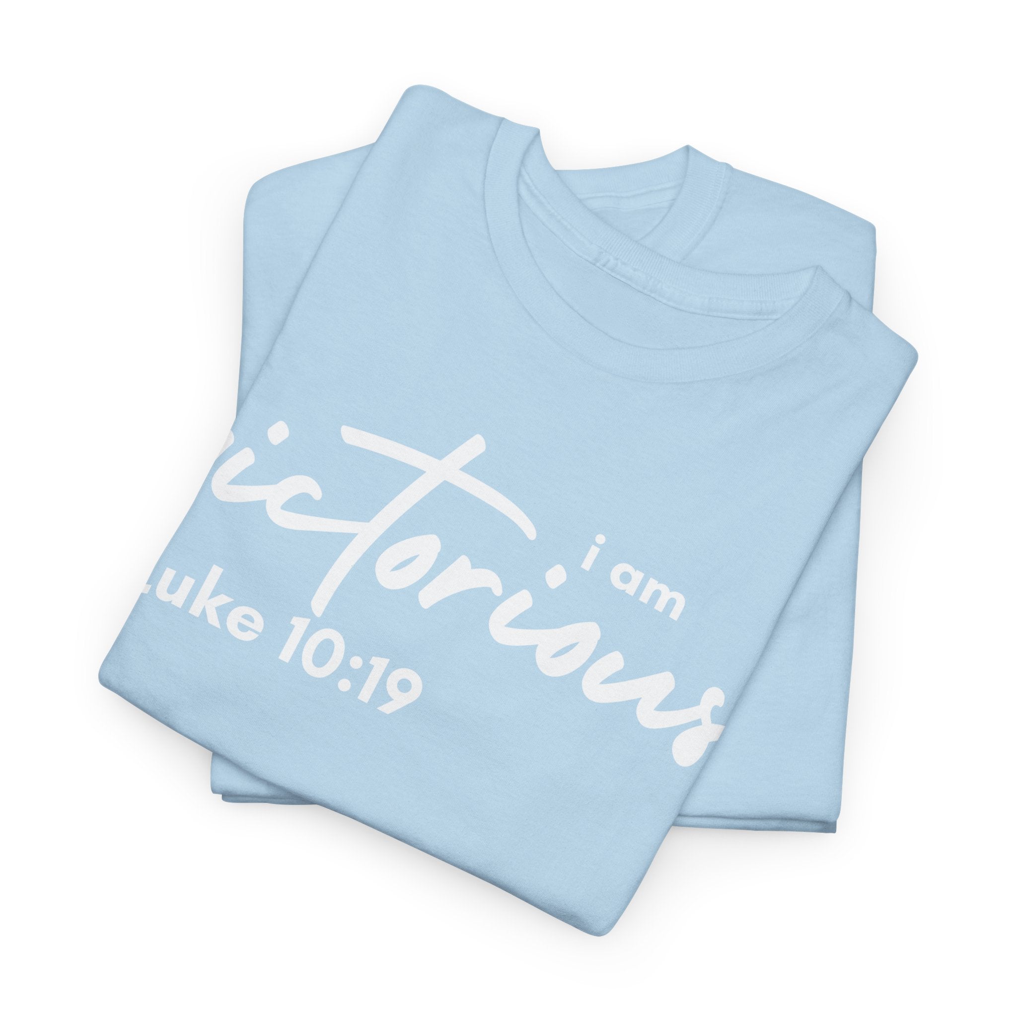 I Am Victorious Christian T-Shirt – Luke 10:19 Scripture Tee | Faith-Based Apparel