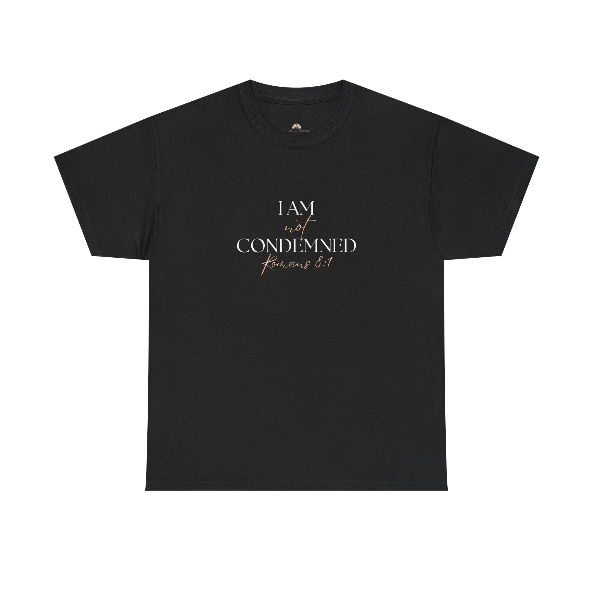 I Am Not Condemned T-Shirt – Christian Tee (Romans 8:1 Scripture) | Faith Apparel for Men & Women