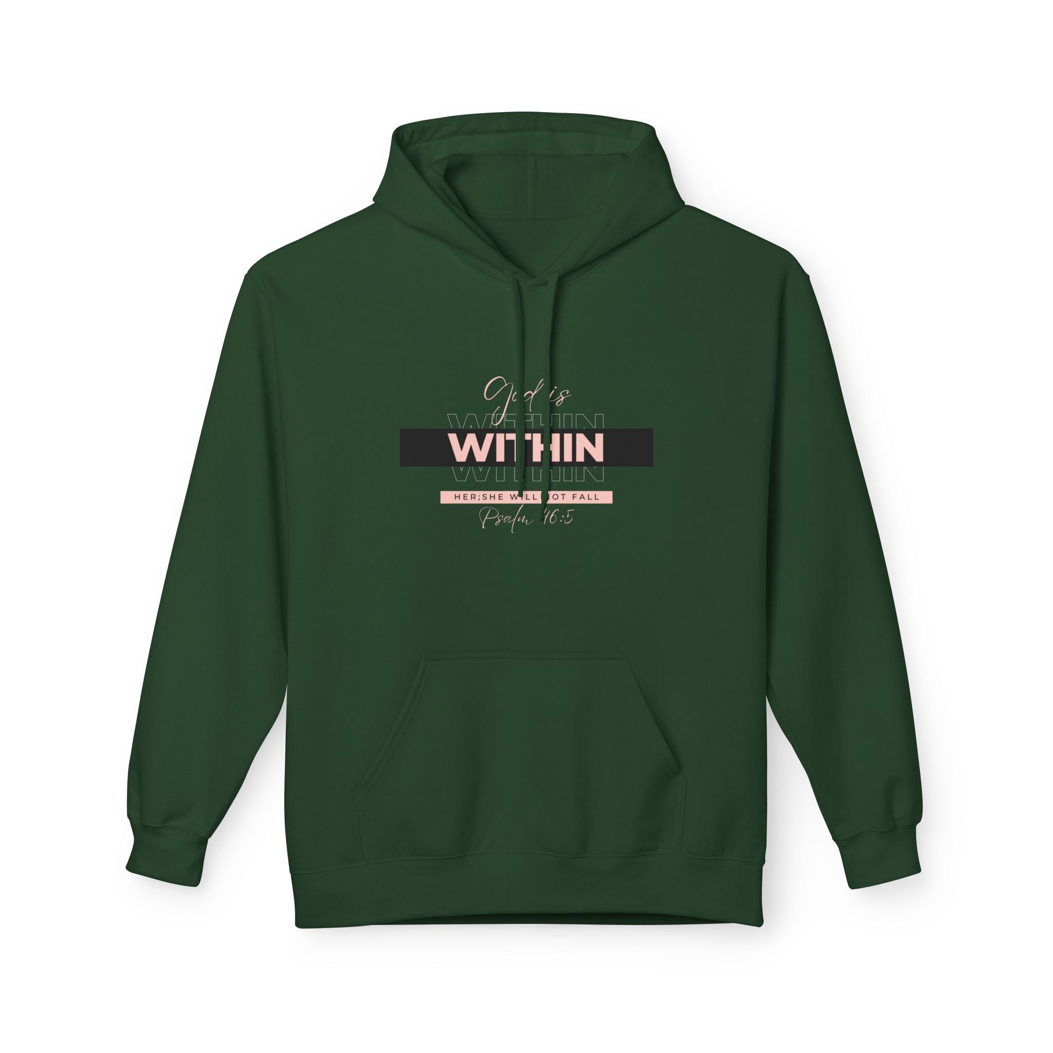 God Is Within Her Hoodie — Psalm 46:5 Christian Hoodie for Women | Faith-Based Inspirational Pullover