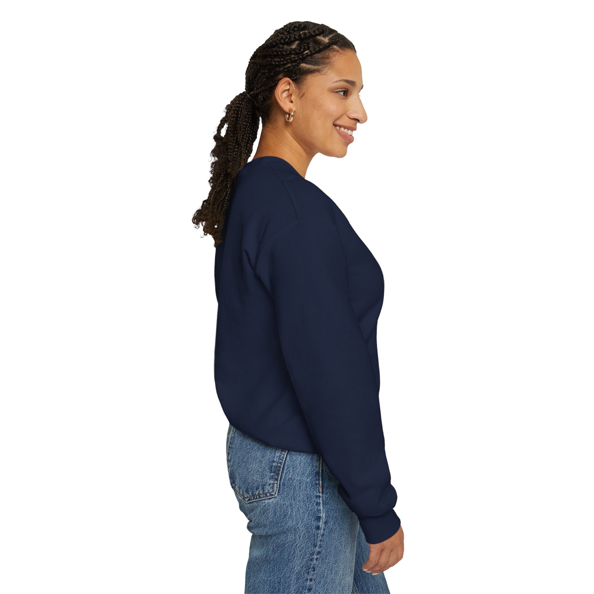 Saved & Loved Crewneck Sweatshirt — Psalm 91:16 Christian Faith Sweatshirt