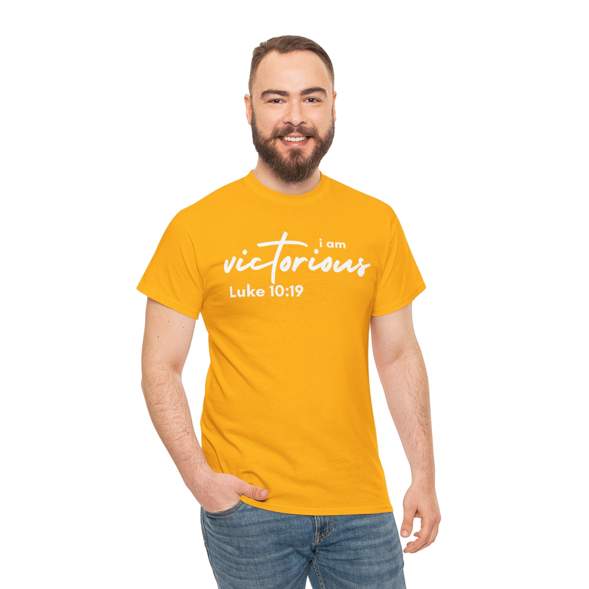 I Am Victorious Christian T-Shirt – Luke 10:19 Scripture Tee | Faith-Based Apparel
