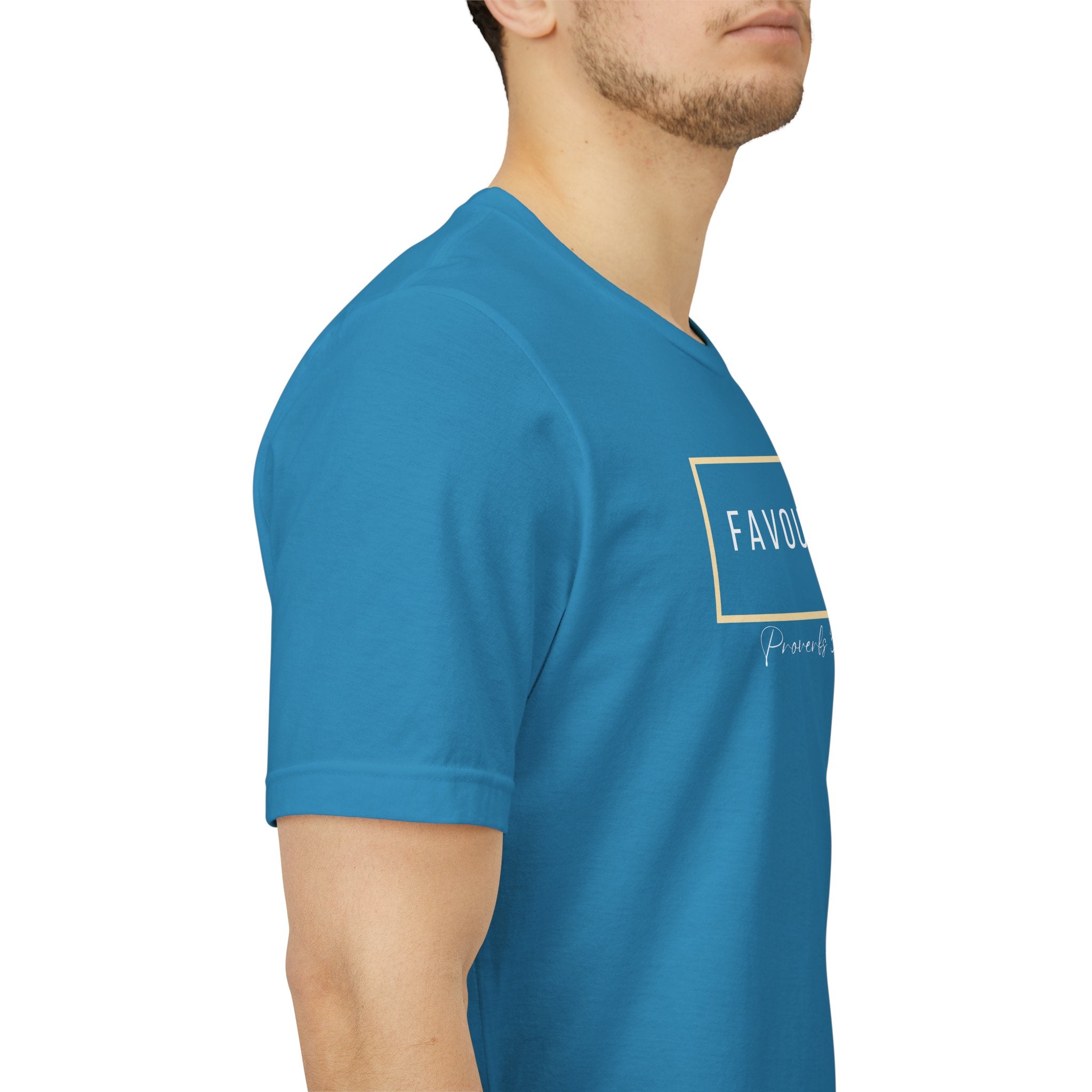 Favoured Christian T-Shirt – Proverbs 3:4 Scripture Tee | Faith-Based Unisex Shirt