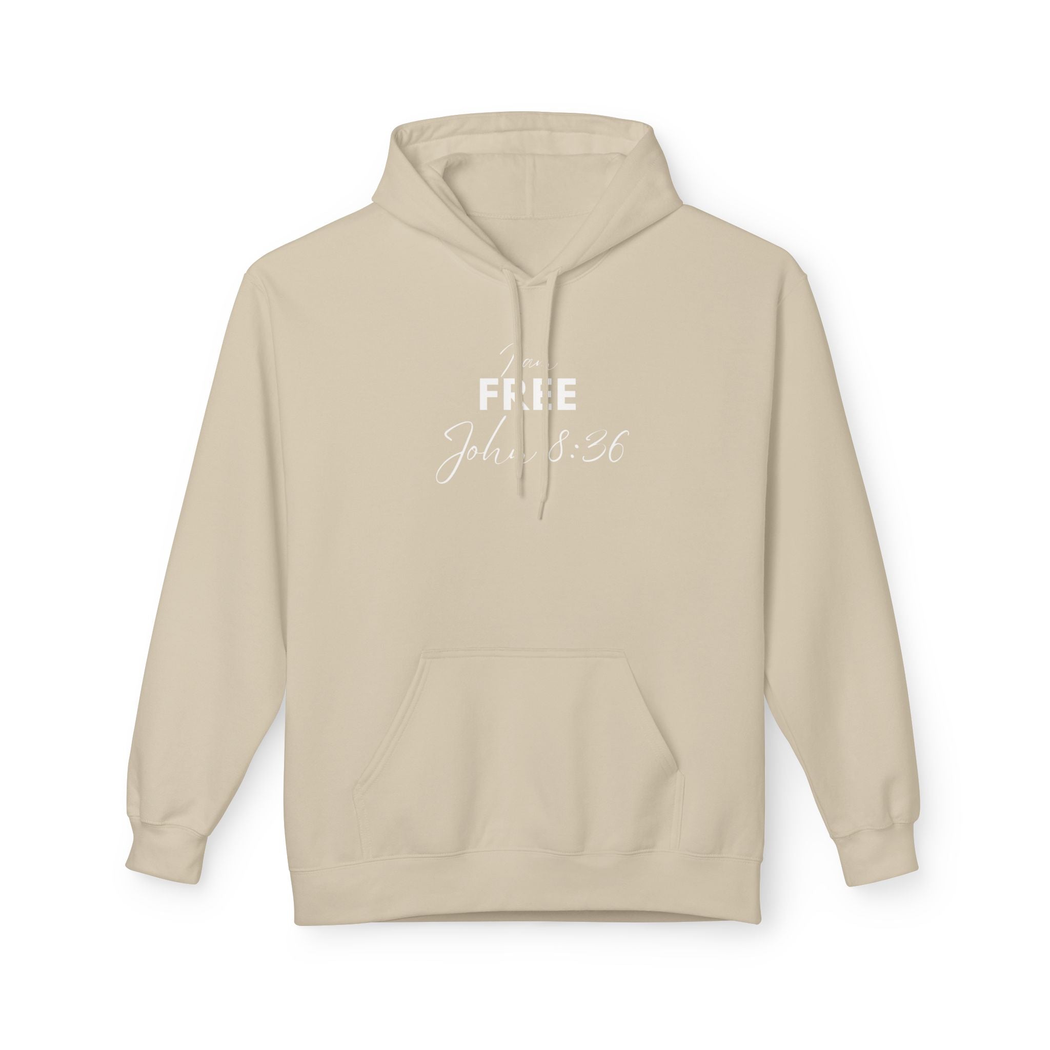 I Am Free Hoodie – John 8:36 Christian Scripture Hoodie | Faith-Based Inspirational Pullover
