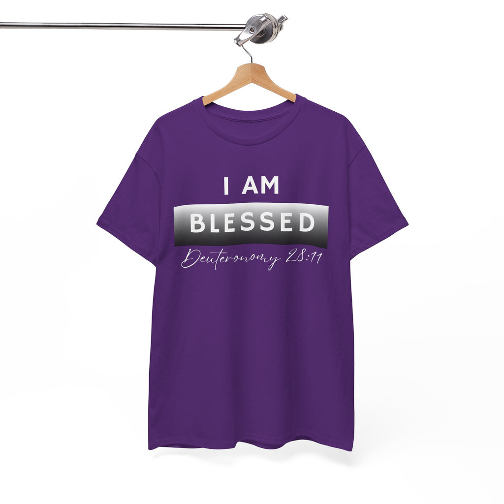 I Am Blessed Christian T-Shirt — Deuteronomy 28:11 Scripture Faith Tee (2)