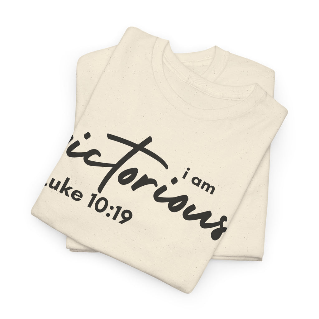 I Am Victorious Christian T-Shirt – Luke 10:19 Scripture Tee | Faith-Based Apparel