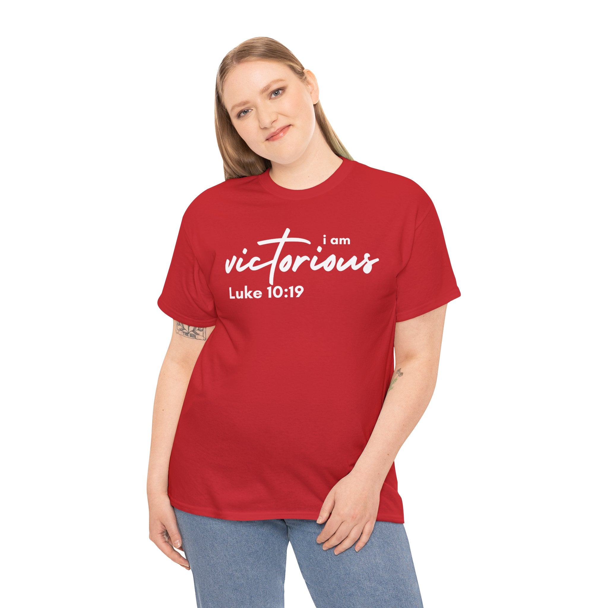 I Am Victorious Christian T-Shirt – Luke 10:19 Scripture Tee | Faith-Based Apparel