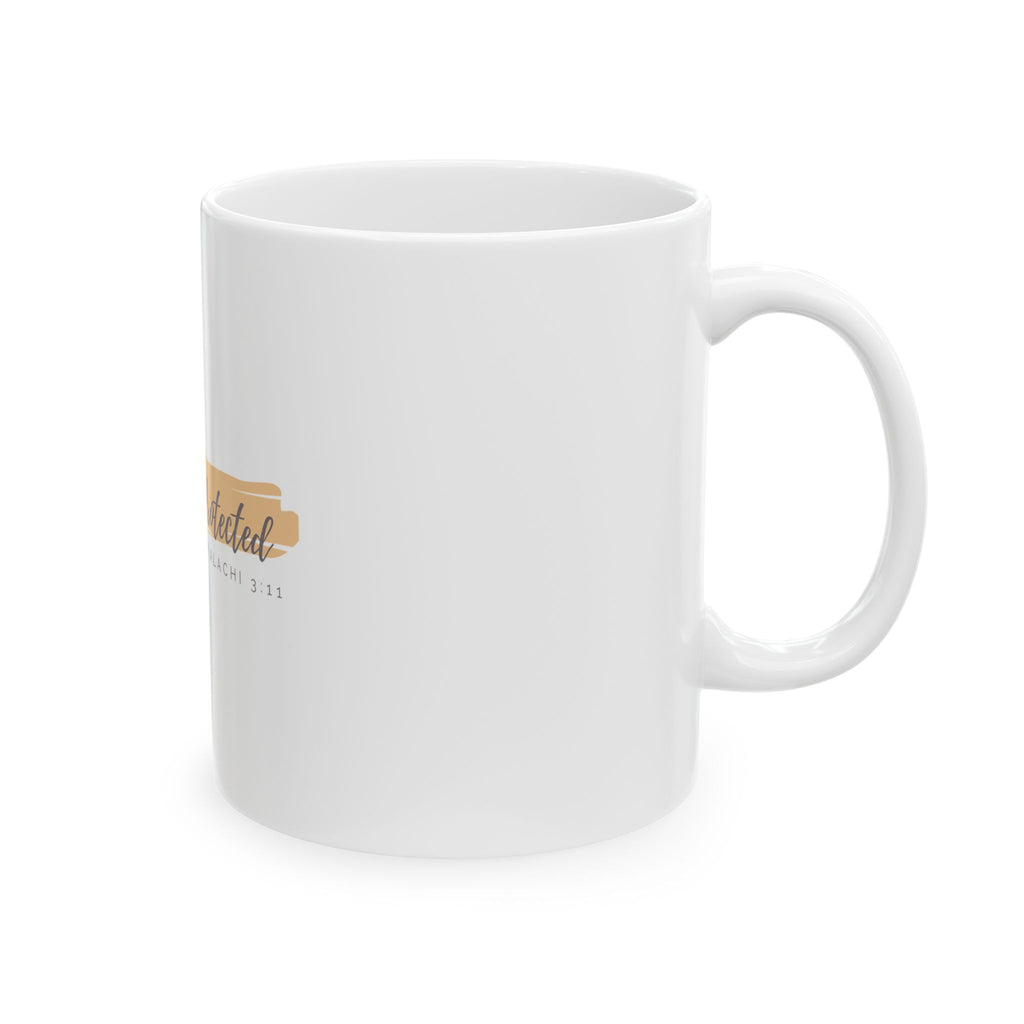 “Covered & Protected” Christian Ceramic Mug – Malachi 3:11 Scripture Coffee Cup (11oz & 15oz)