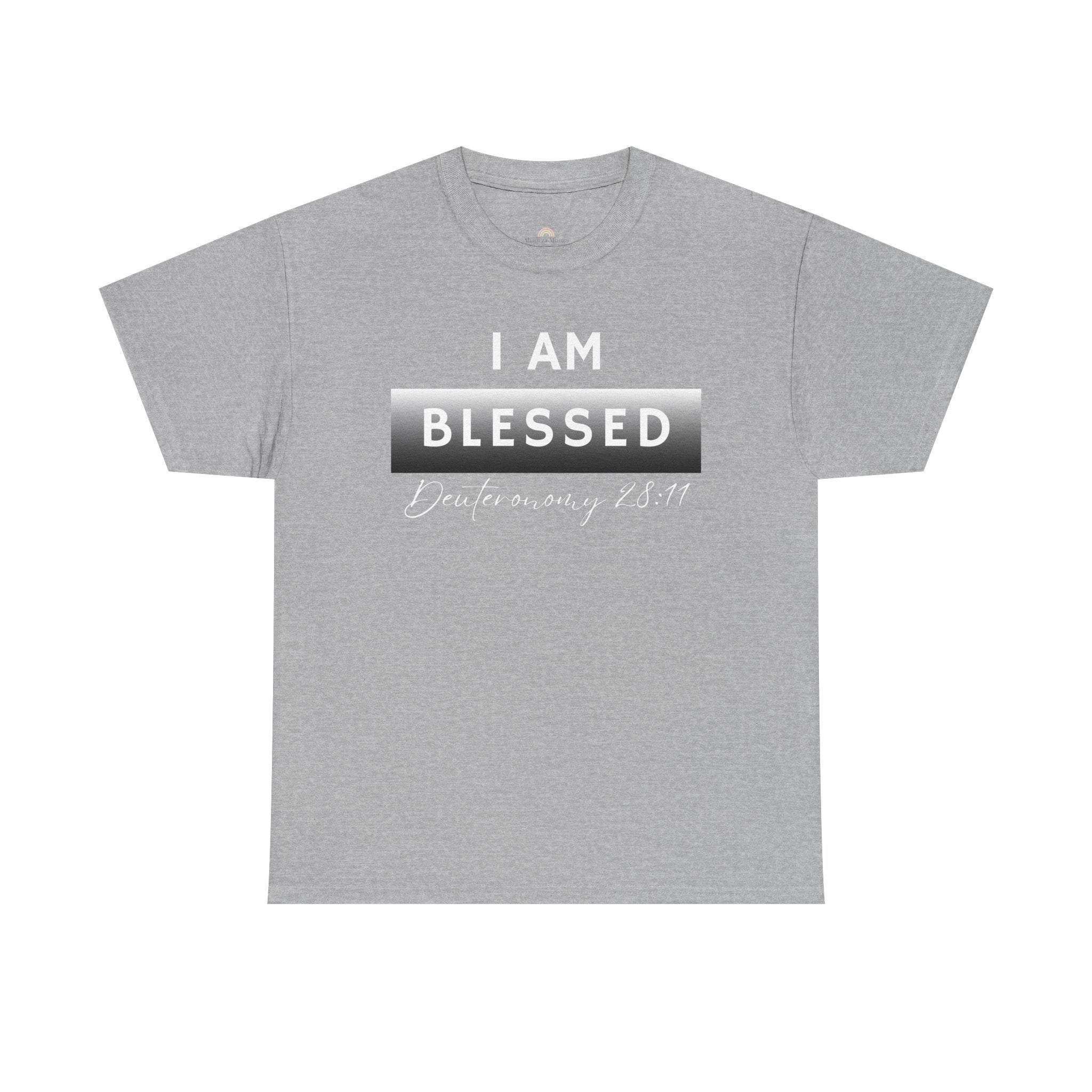 I Am Blessed Christian T-Shirt — Deuteronomy 28:11 Scripture Faith Tee (2)
