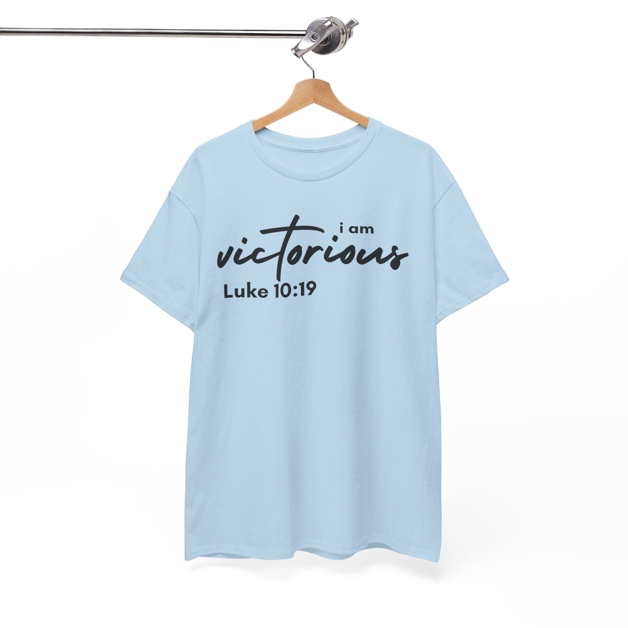 I Am Victorious Christian T-Shirt – Luke 10:19 Scripture Tee | Faith-Based Apparel