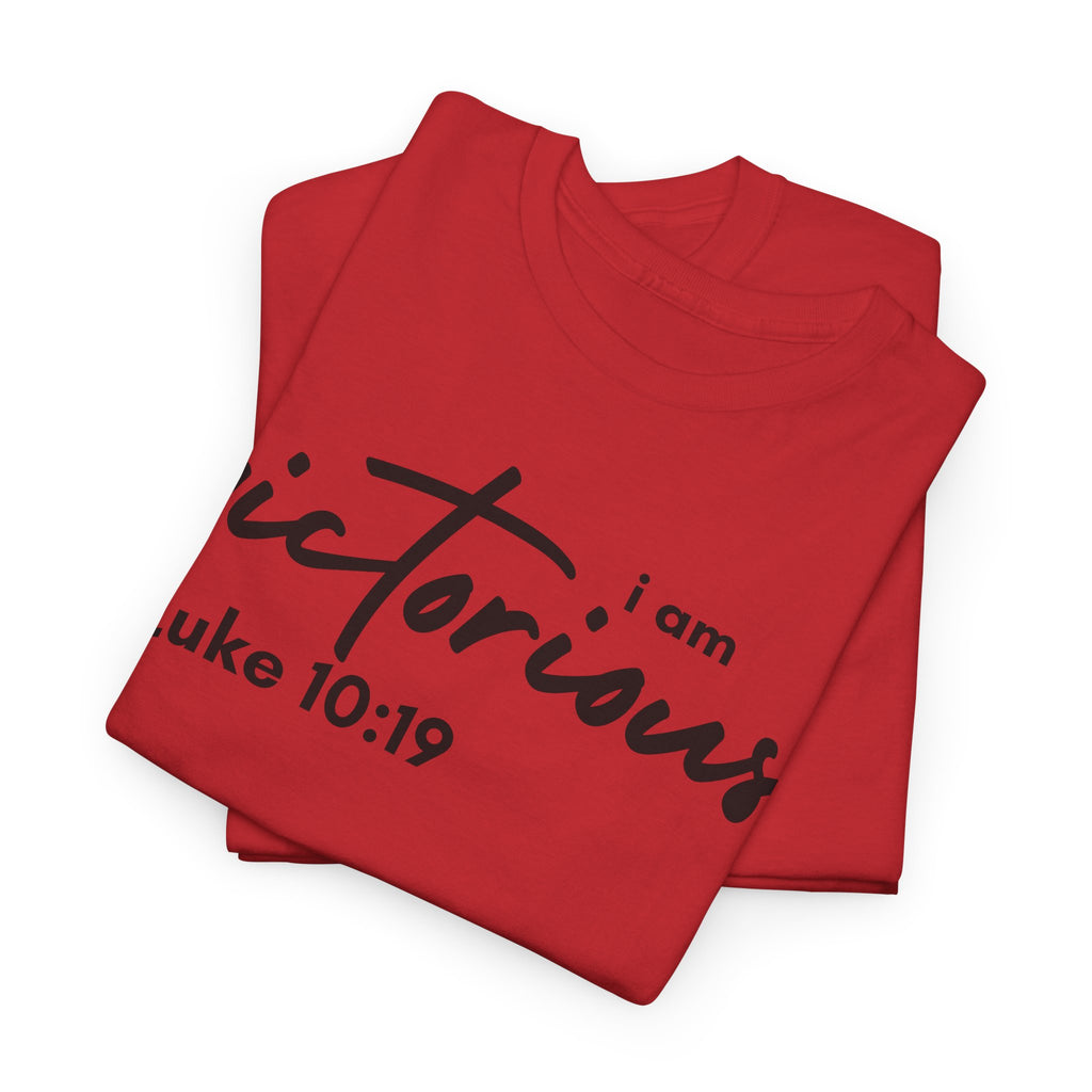 I Am Victorious Christian T-Shirt – Luke 10:19 Scripture Tee | Faith-Based Apparel