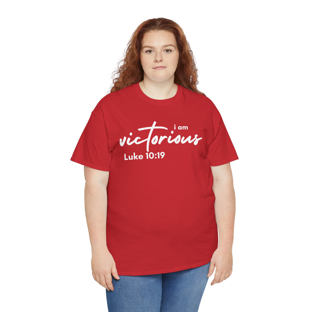 I Am Victorious Christian T-Shirt – Luke 10:19 Scripture Tee | Faith-Based Apparel