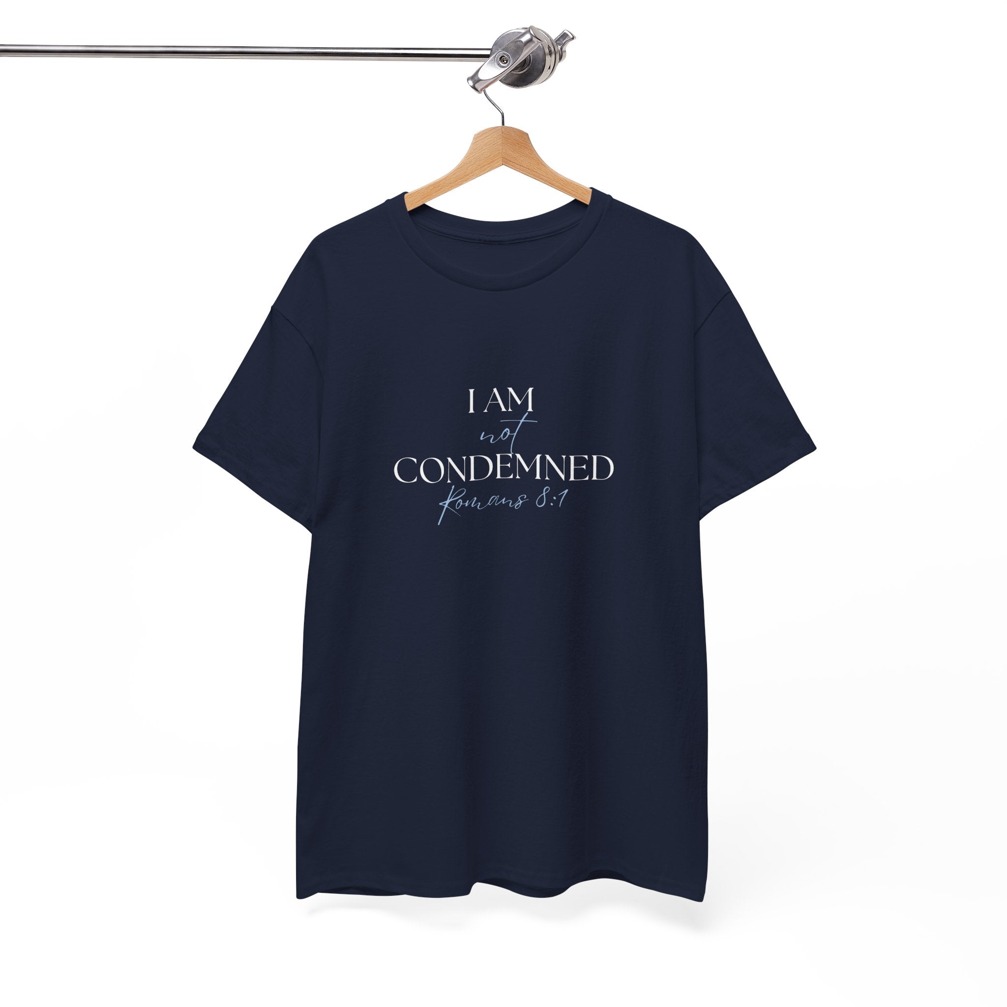 I Am Not Condemned T-Shirt – Christian Tee (Romans 8:1 Scripture) | Faith Apparel for Men & Women