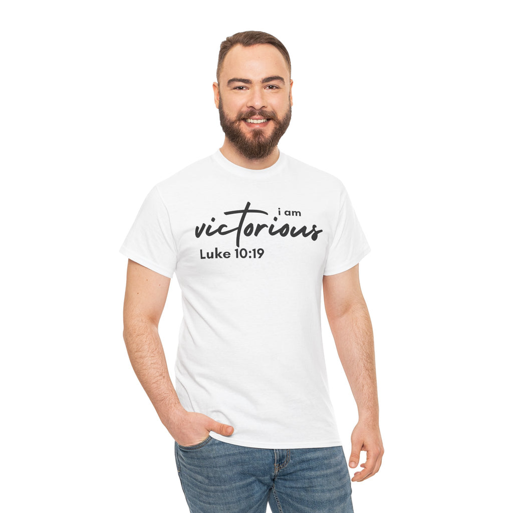 I Am Victorious Christian T-Shirt – Luke 10:19 Scripture Tee | Faith-Based Apparel