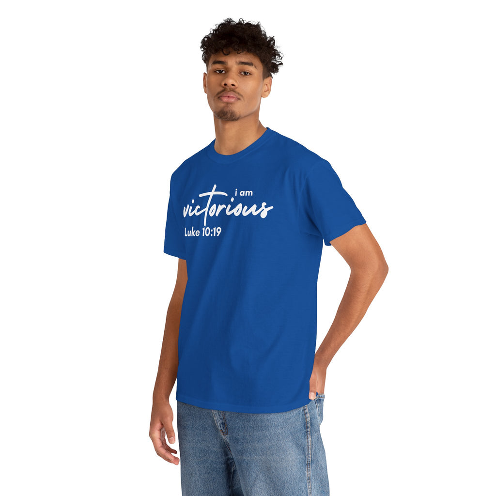 I Am Victorious Christian T-Shirt – Luke 10:19 Scripture Tee | Faith-Based Apparel