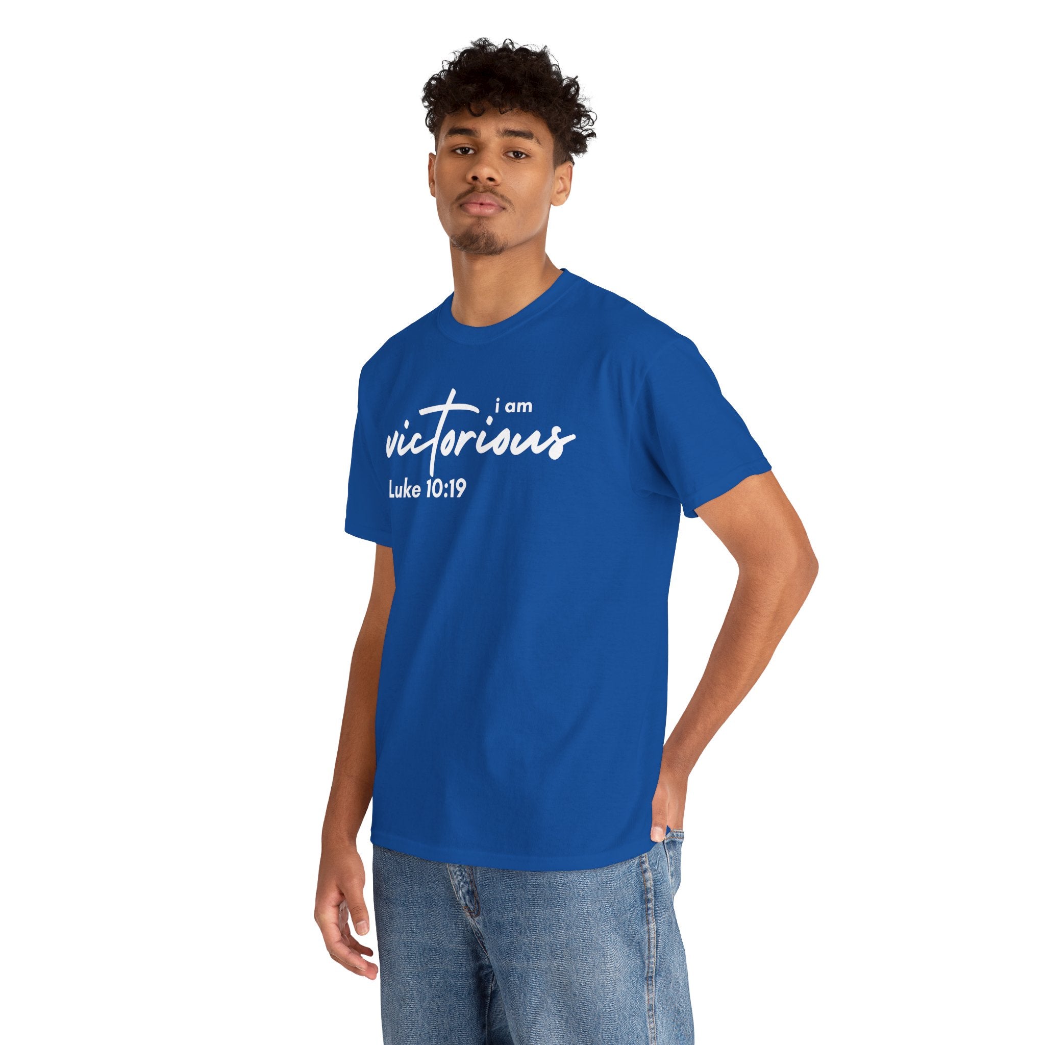 I Am Victorious Christian T-Shirt – Luke 10:19 Scripture Tee | Faith-Based Apparel