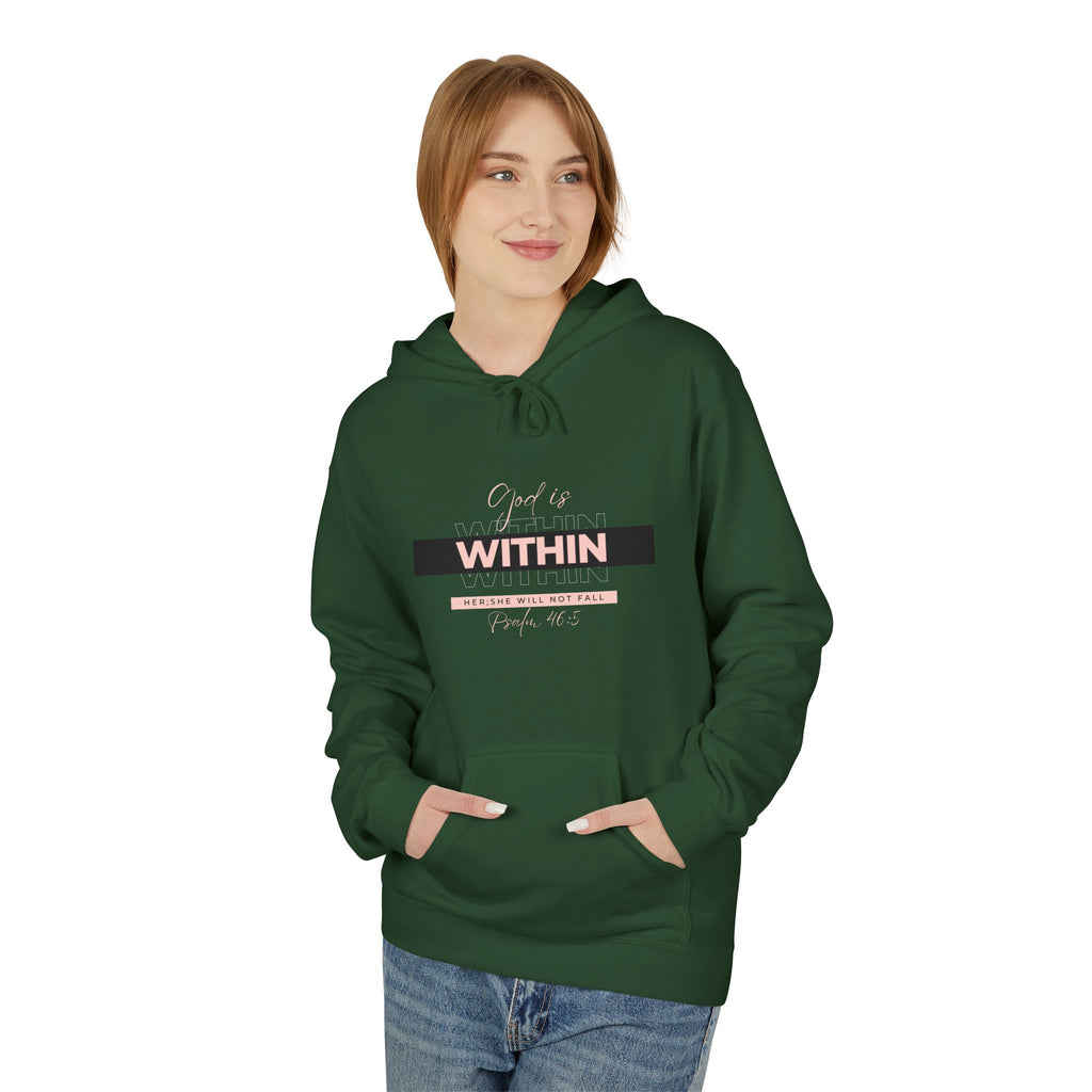 God Is Within Her Hoodie — Psalm 46:5 Christian Hoodie for Women | Faith-Based Inspirational Pullover