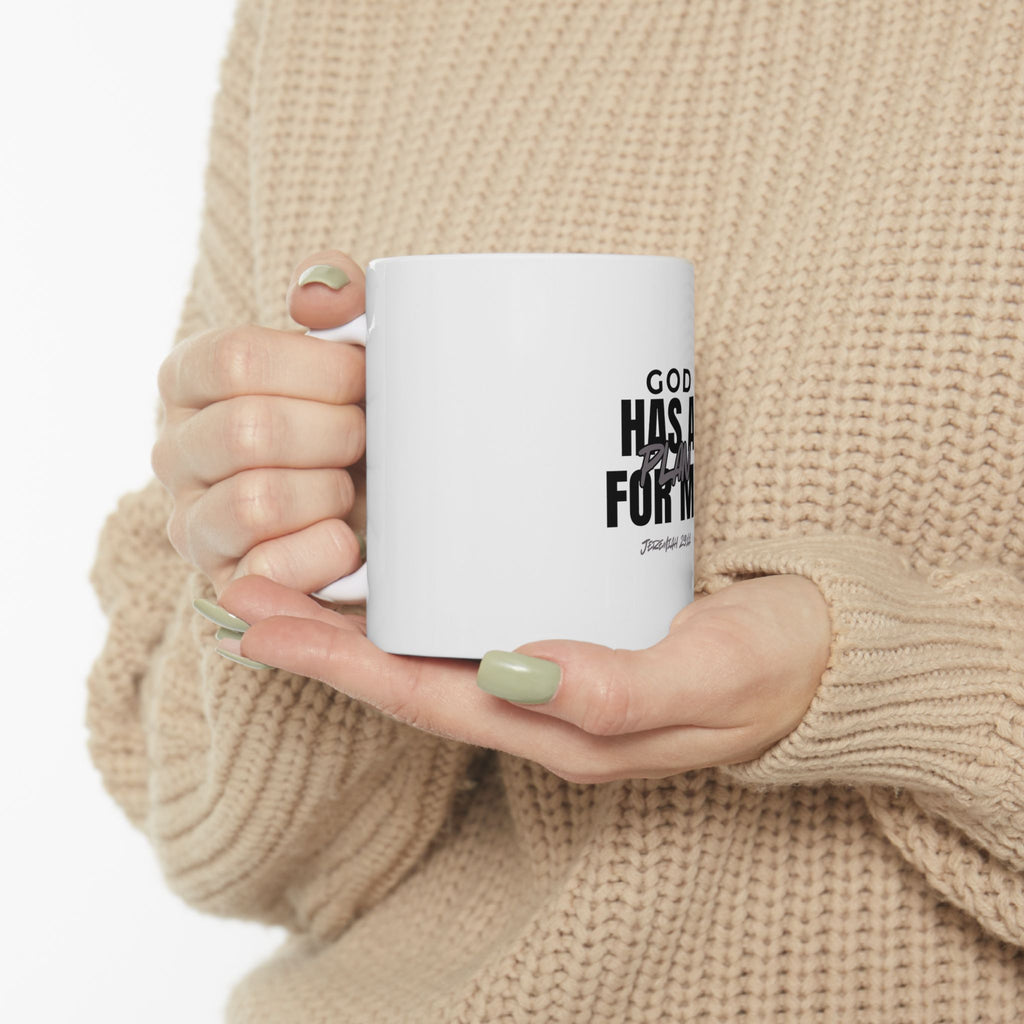 God Has a Plan for Me Mug – Jeremiah 29:11 Christian Ceramic Mug (11oz & 15oz) | Faith Coffee Cup