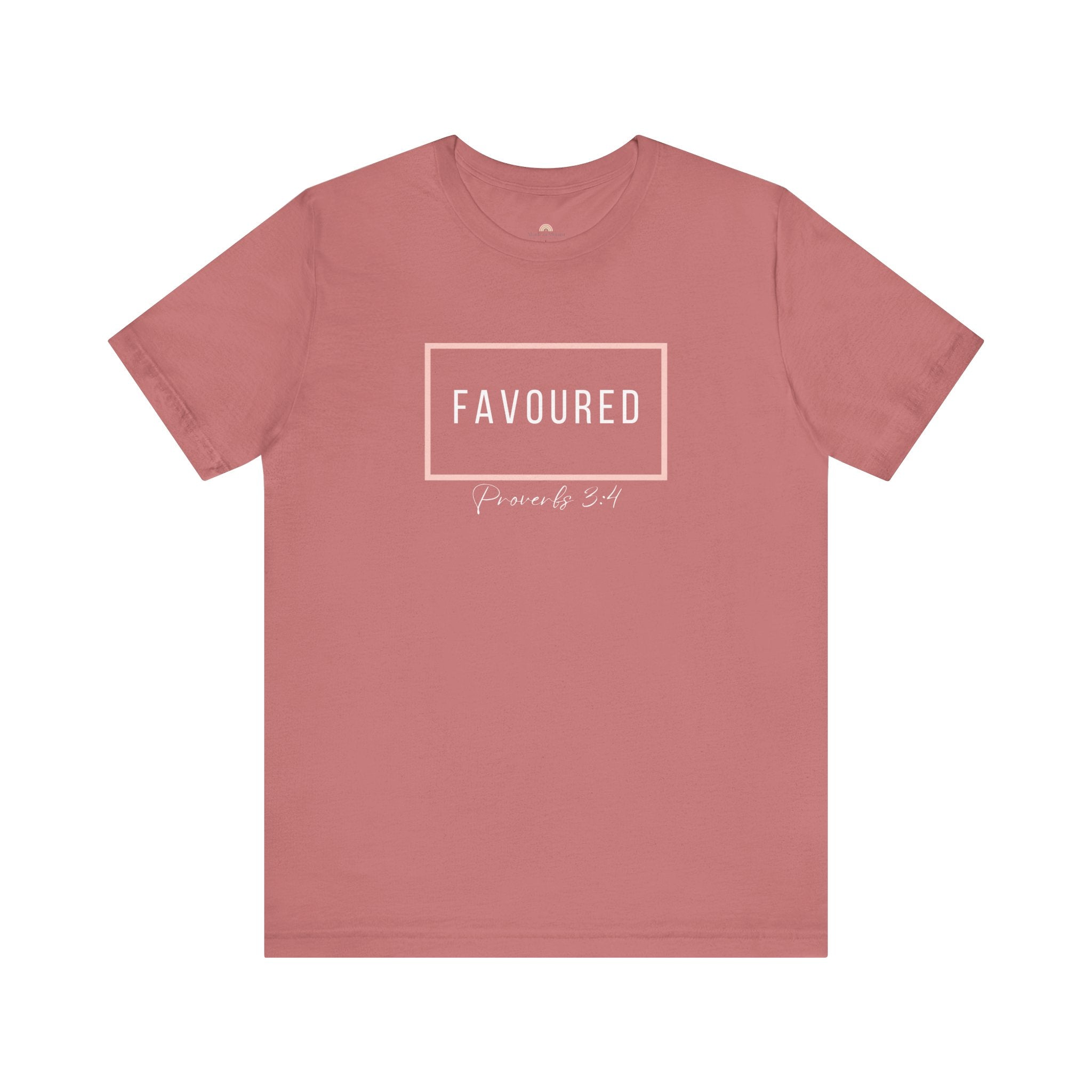 Favoured Christian T-Shirt – Proverbs 3:4 Scripture Tee | Faith-Based Unisex Shirt