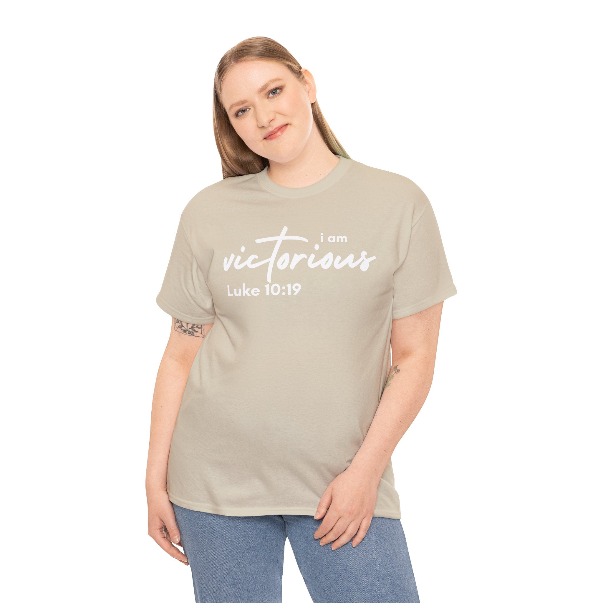 I Am Victorious Christian T-Shirt – Luke 10:19 Scripture Tee | Faith-Based Apparel