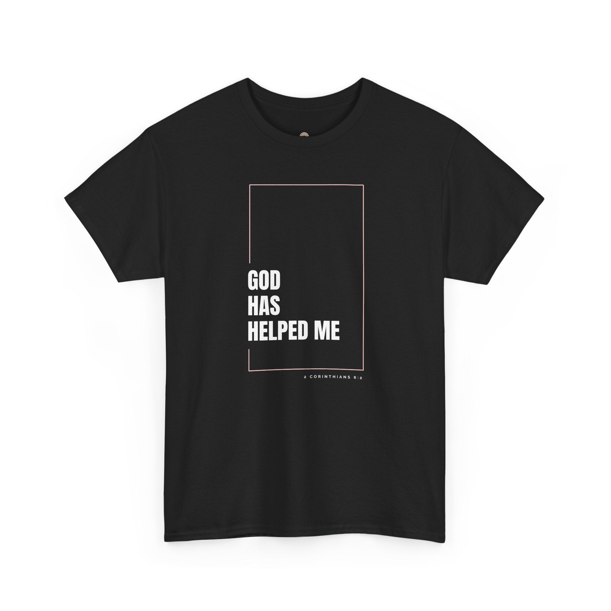 God Has Helped Me Christian T-Shirt – 2 Corinthians 6:2 Faith Tee | Unisex Heavy Cotton Shirt