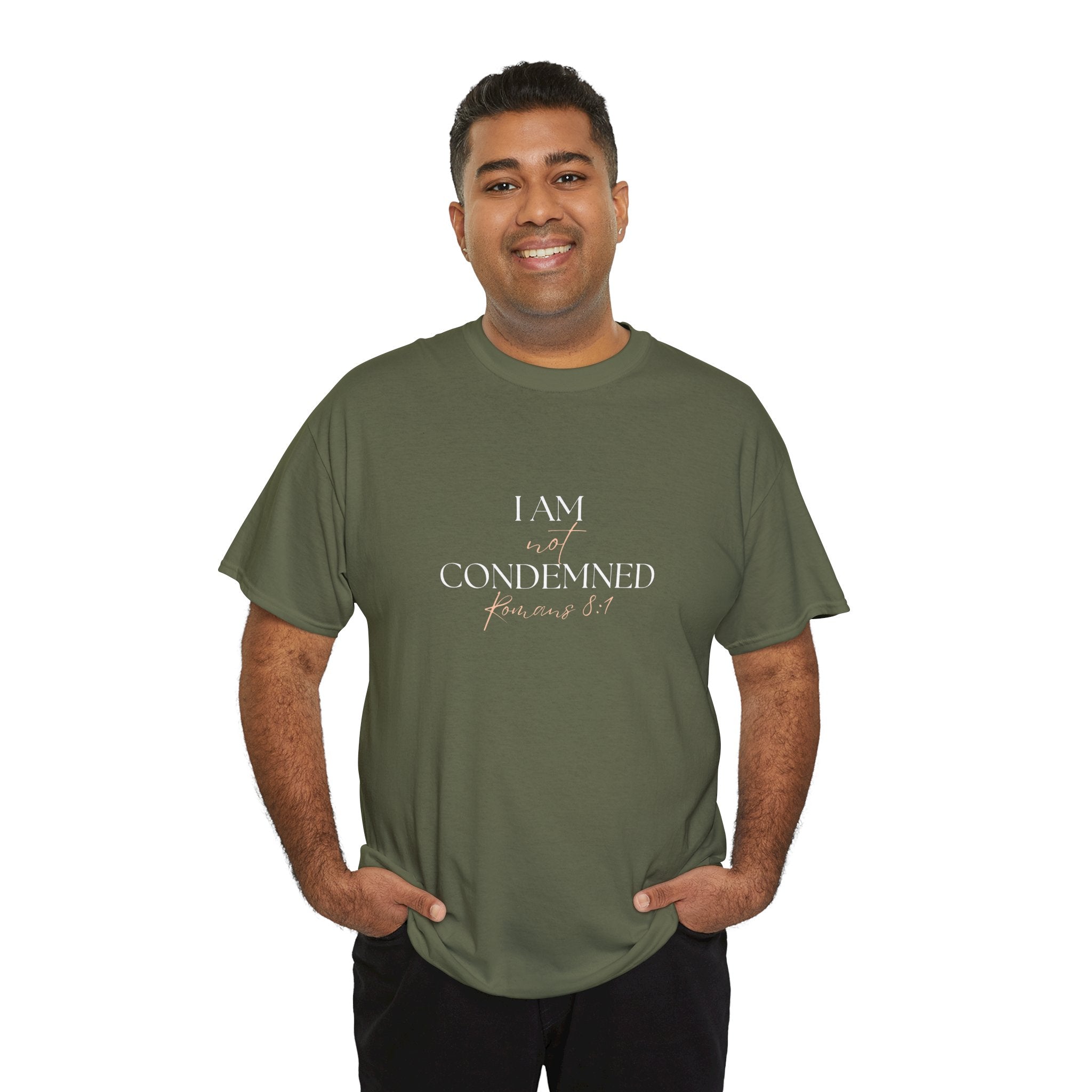I Am Not Condemned T-Shirt – Christian Tee (Romans 8:1 Scripture) | Faith Apparel for Men & Women