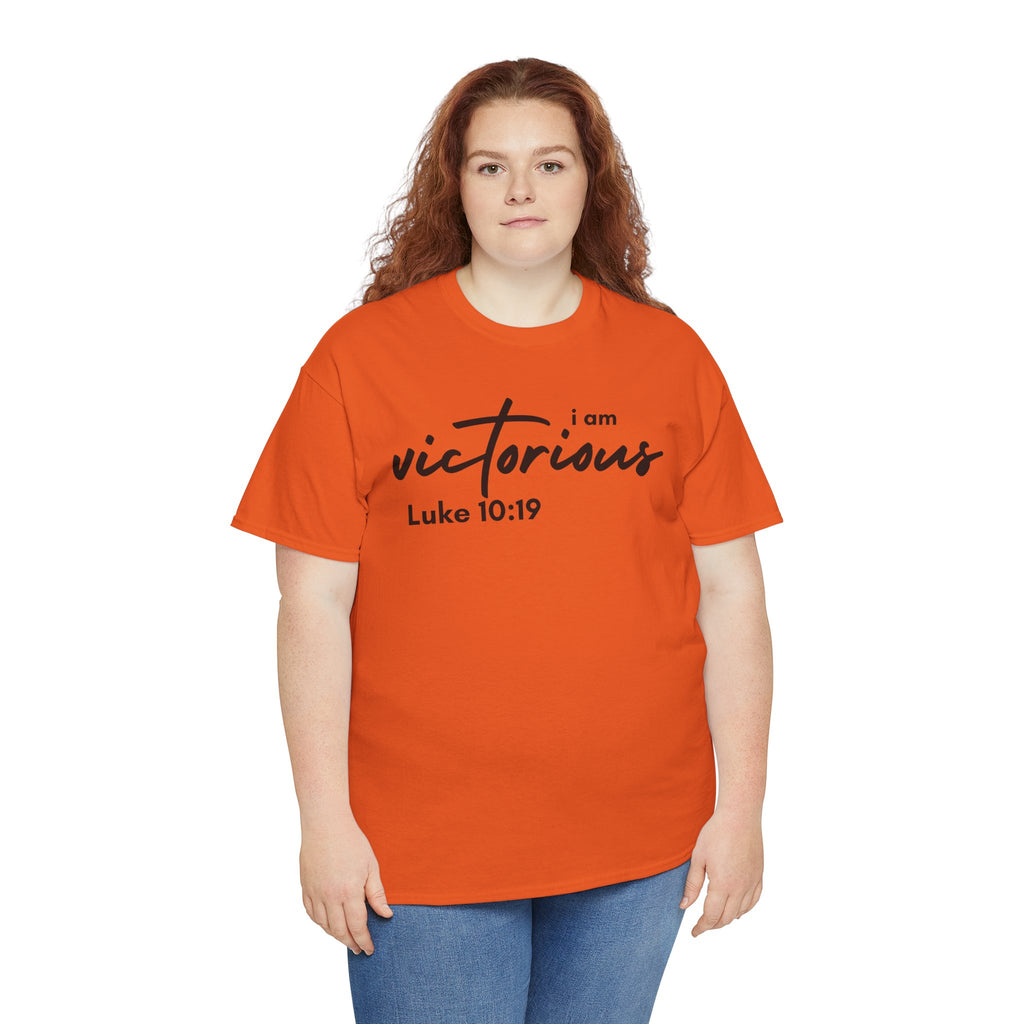 I Am Victorious Christian T-Shirt – Luke 10:19 Scripture Tee | Faith-Based Apparel