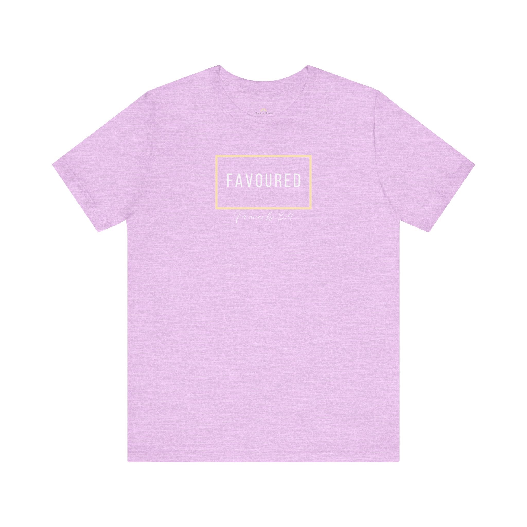 Favoured Christian T-Shirt – Proverbs 3:4 Scripture Tee | Faith-Based Unisex Shirt