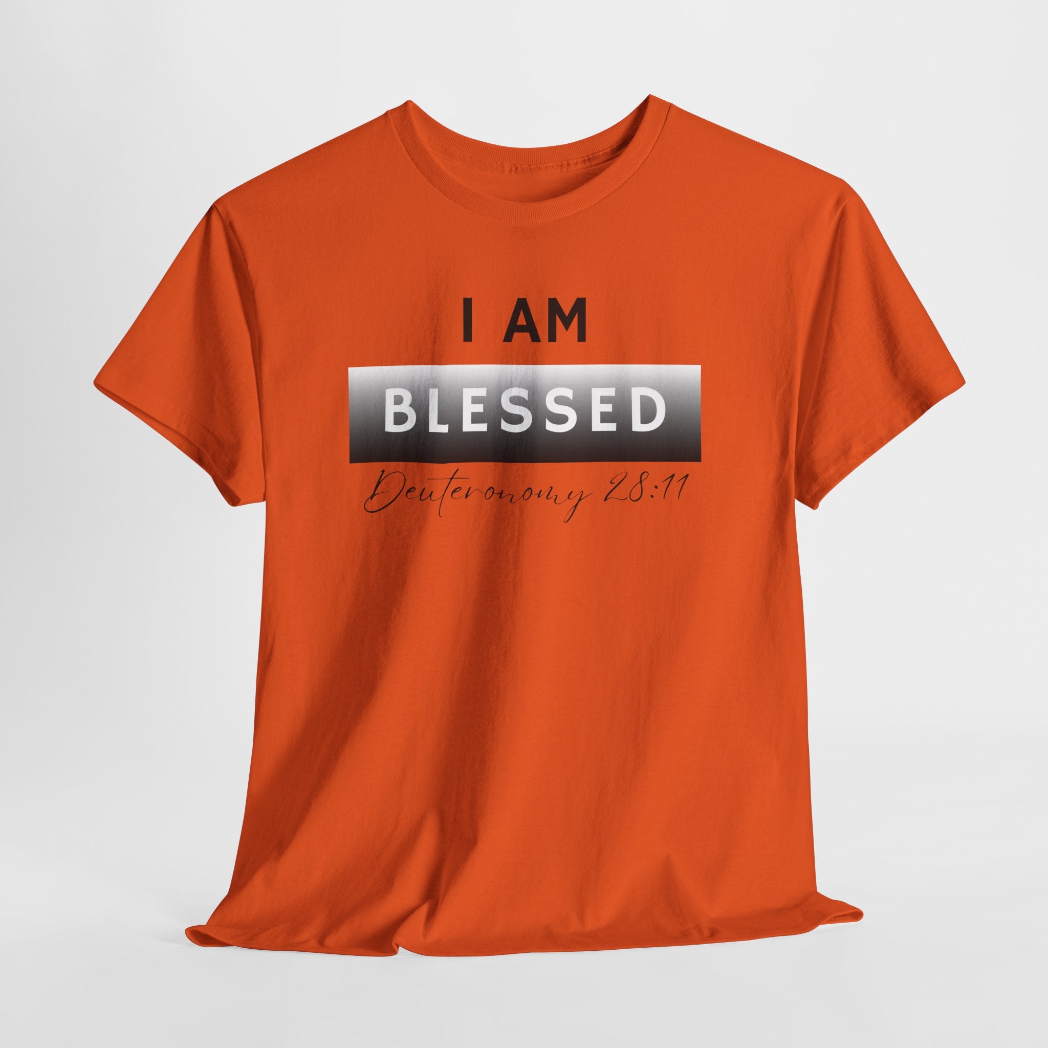 I Am Blessed Christian T-Shirt — Deuteronomy 28:11 Scripture Faith Tee