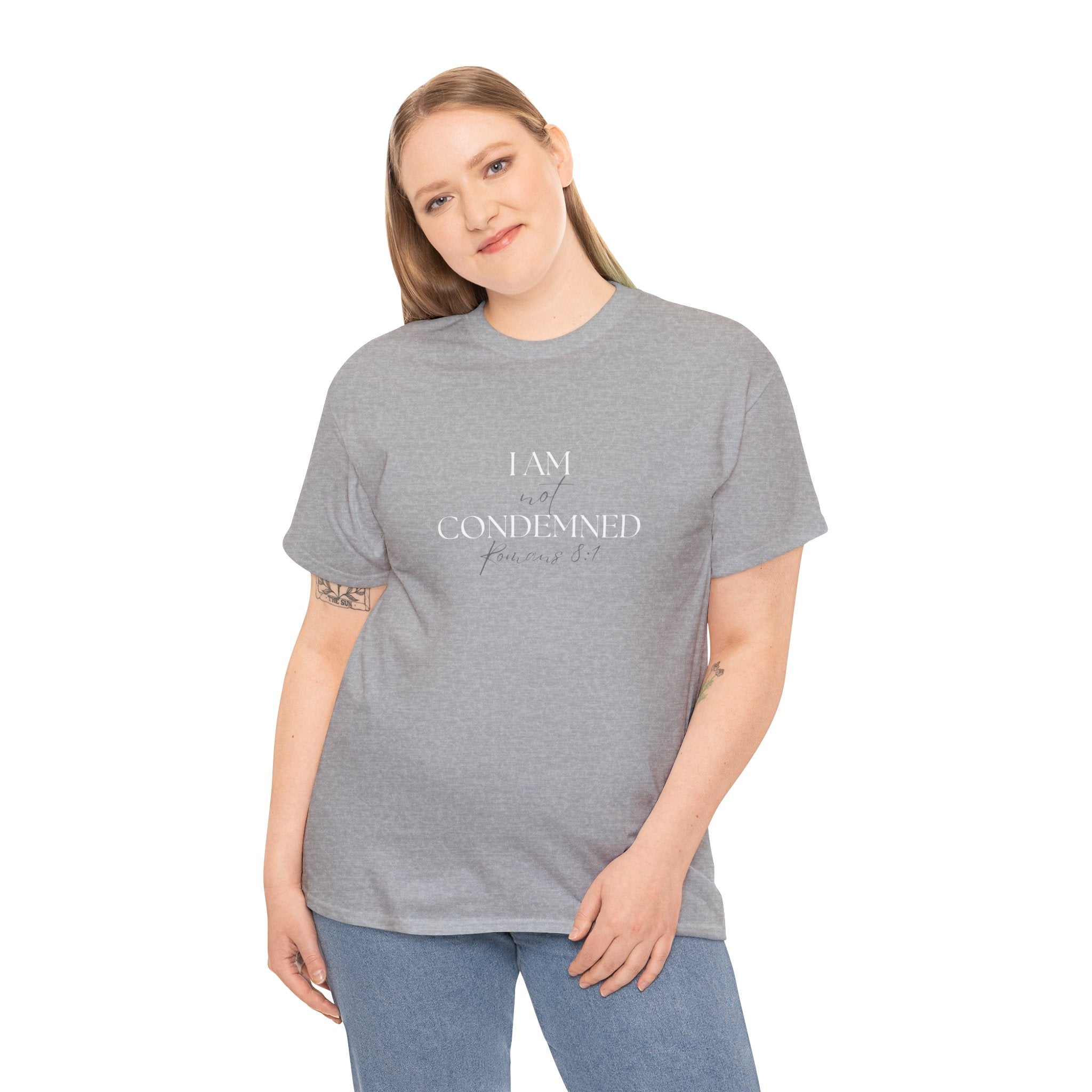 I Am Not Condemned T-Shirt – Christian Tee (Romans 8:1 Scripture) | Faith Apparel for Men & Women