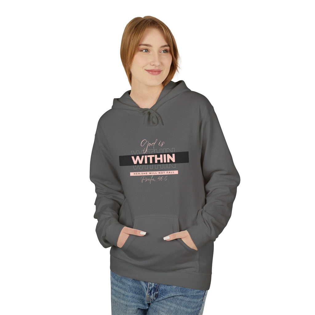 God Is Within Her Hoodie — Psalm 46:5 Christian Hoodie for Women | Faith-Based Inspirational Pullover