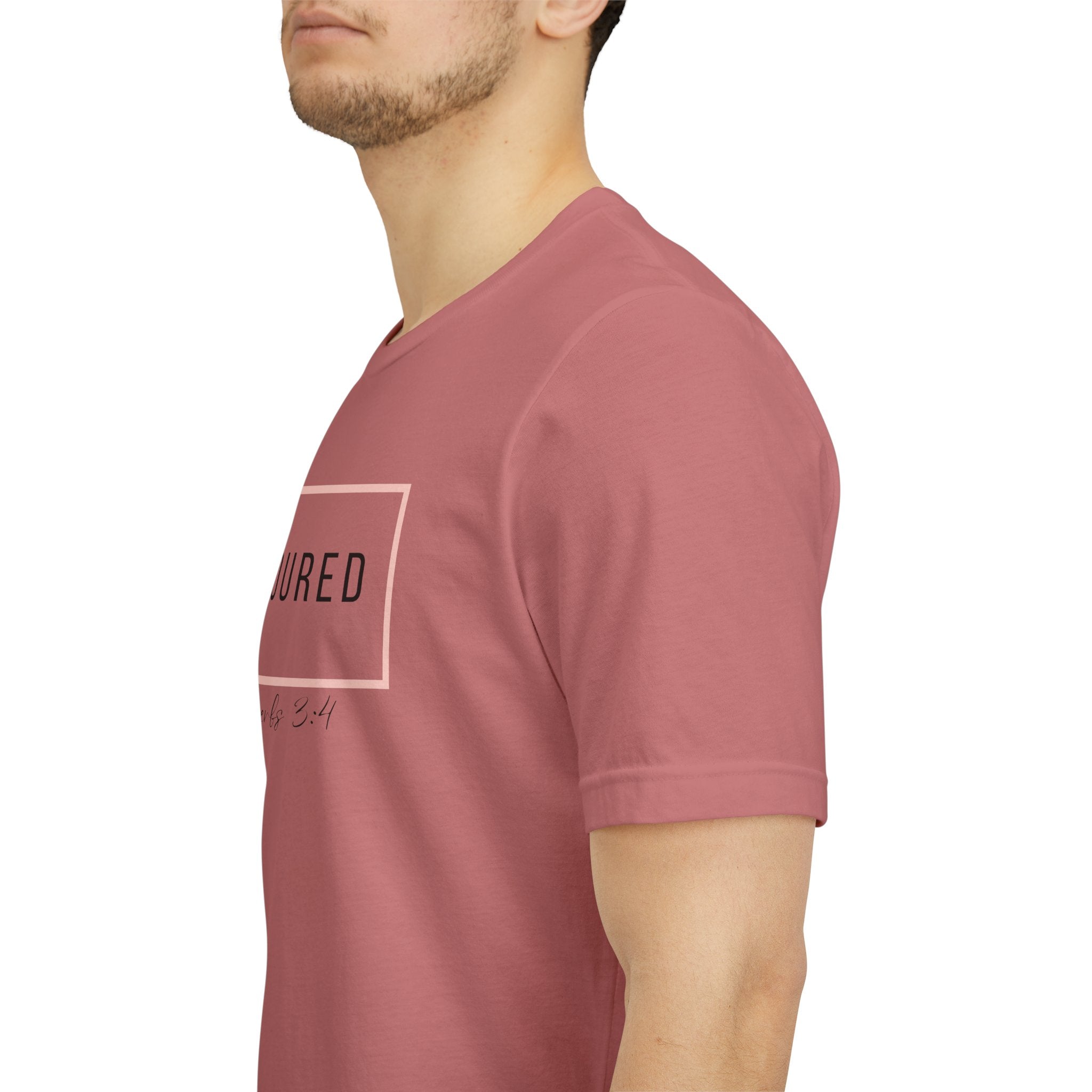 Favoured Christian T-Shirt – Proverbs 3:4 Scripture Tee | Faith-Based Unisex Shirt