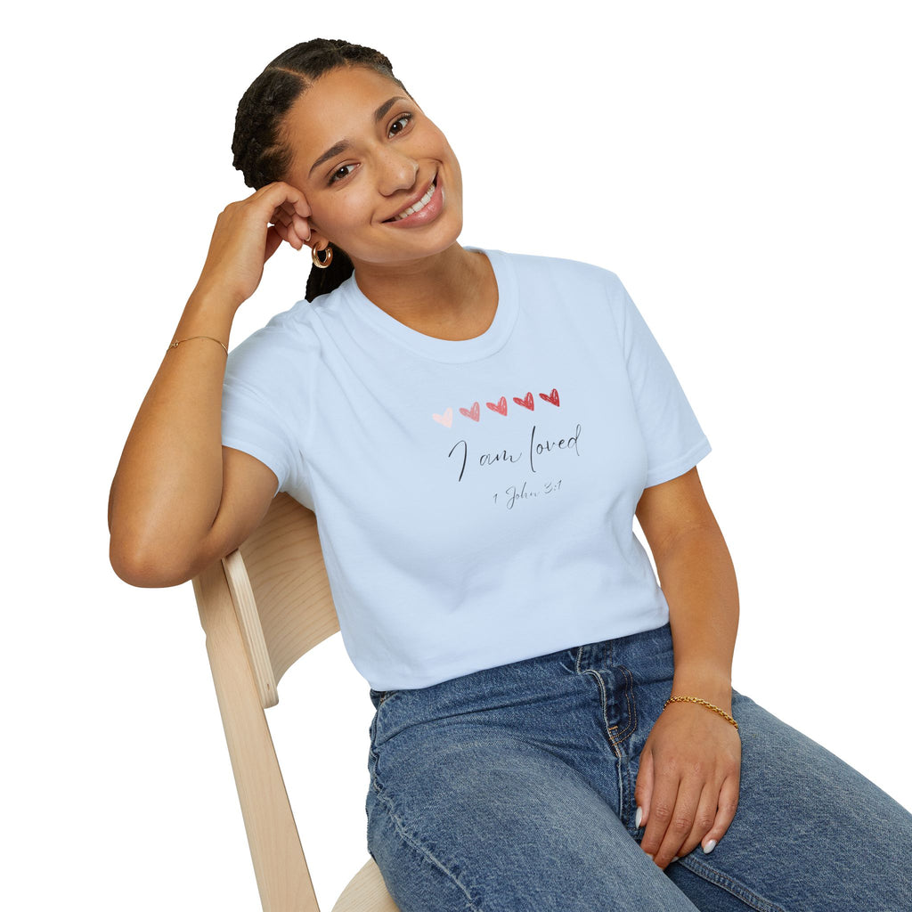 I Am Loved T-Shirt – 1 John 3:1 Christian Scripture Tee | Faith-Based Inspirational Shirt