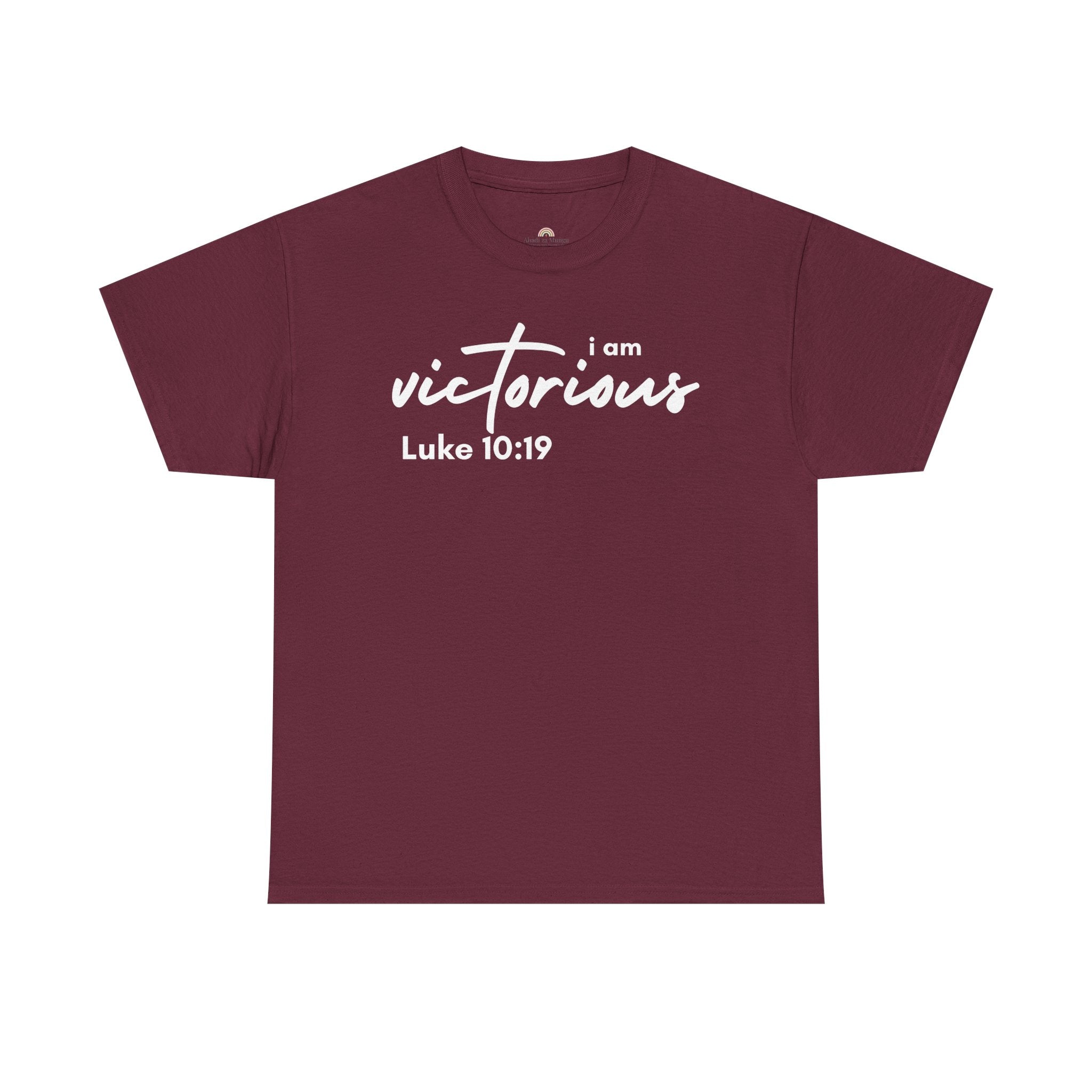 I Am Victorious Christian T-Shirt – Luke 10:19 Scripture Tee | Faith-Based Apparel