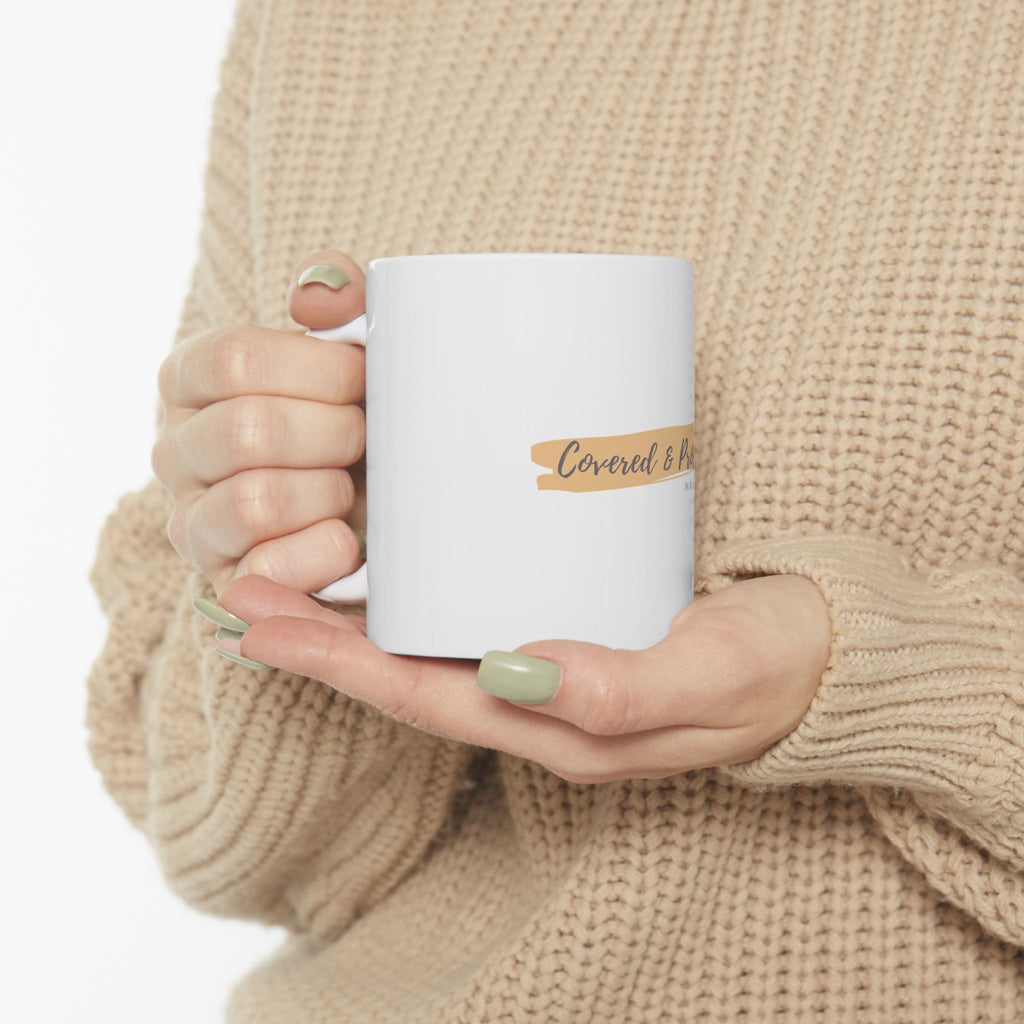 “Covered & Protected” Christian Ceramic Mug – Malachi 3:11 Scripture Coffee Cup (11oz & 15oz)