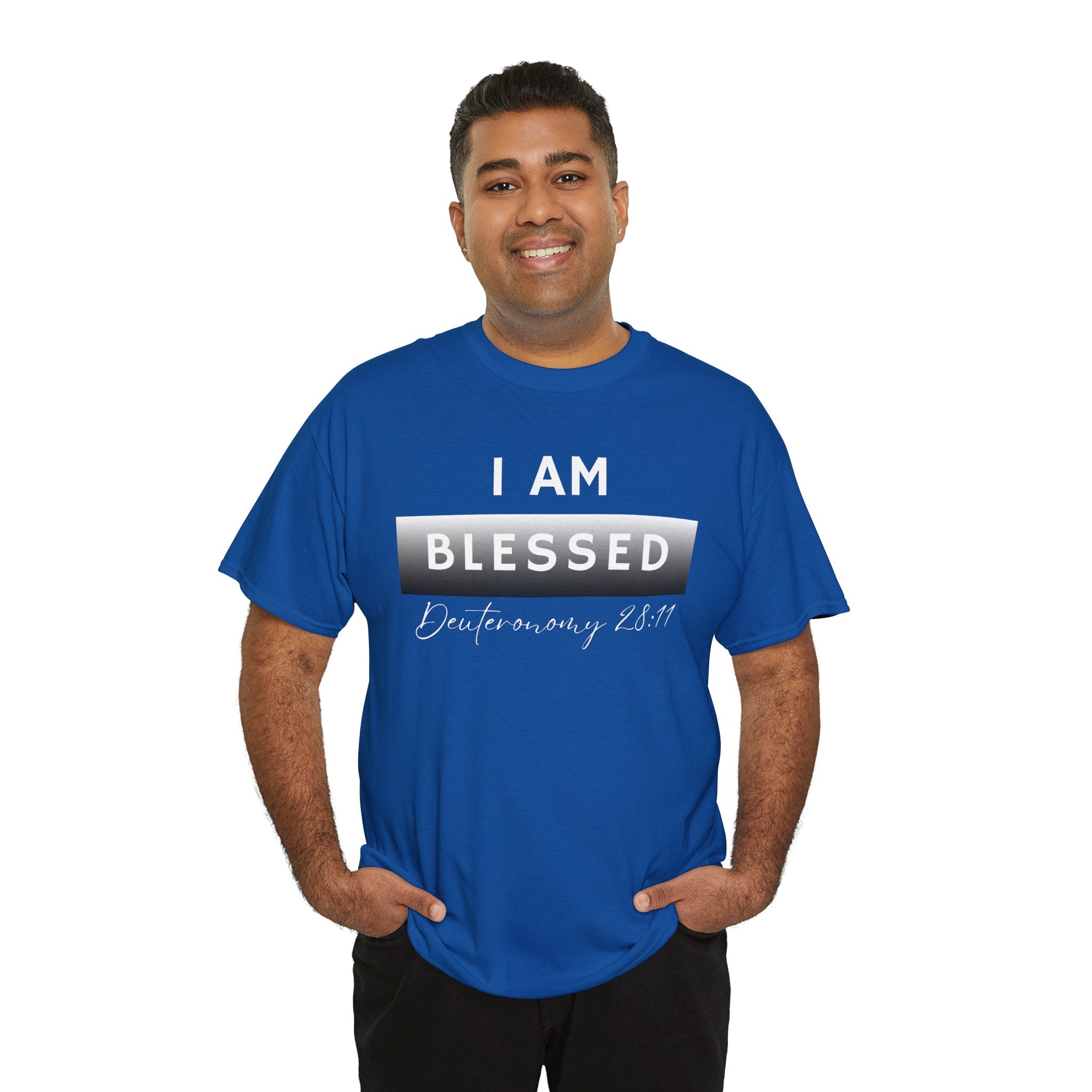 I Am Blessed Christian T-Shirt — Deuteronomy 28:11 Scripture Faith Tee (2)