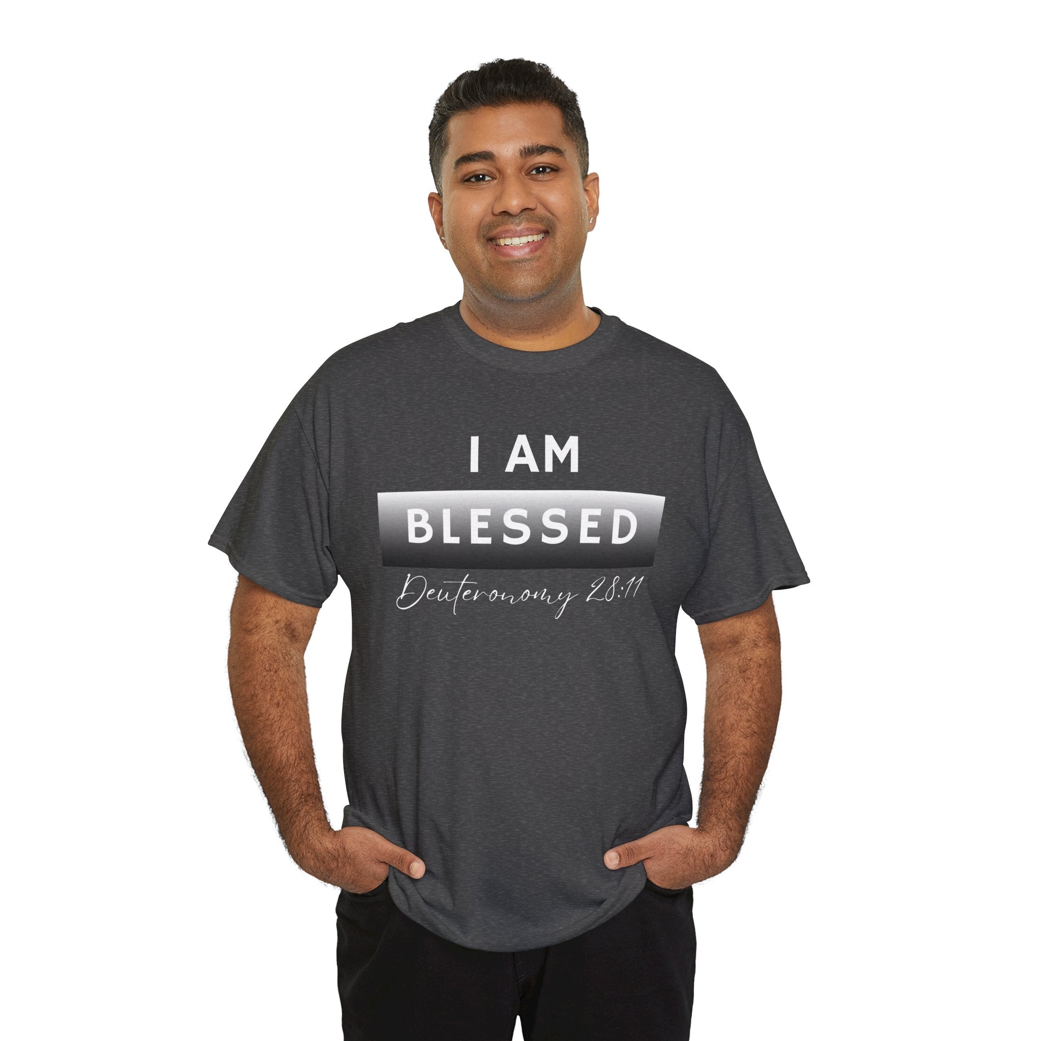 I Am Blessed Christian T-Shirt — Deuteronomy 28:11 Scripture Faith Tee (2)