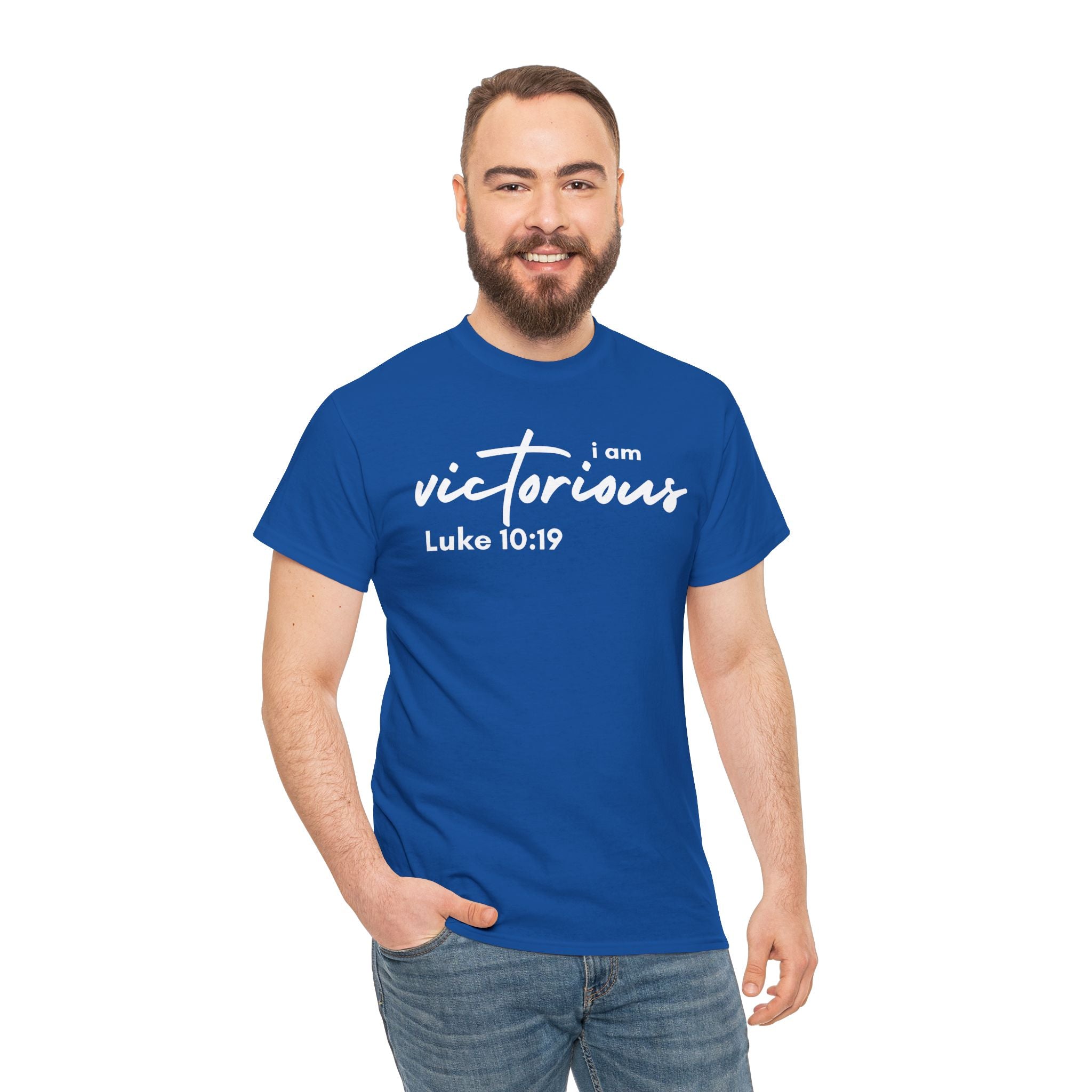 I Am Victorious Christian T-Shirt – Luke 10:19 Scripture Tee | Faith-Based Apparel