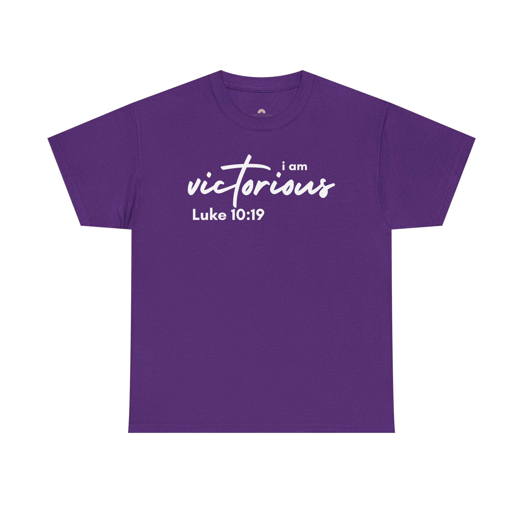 I Am Victorious Christian T-Shirt – Luke 10:19 Scripture Tee | Faith-Based Apparel