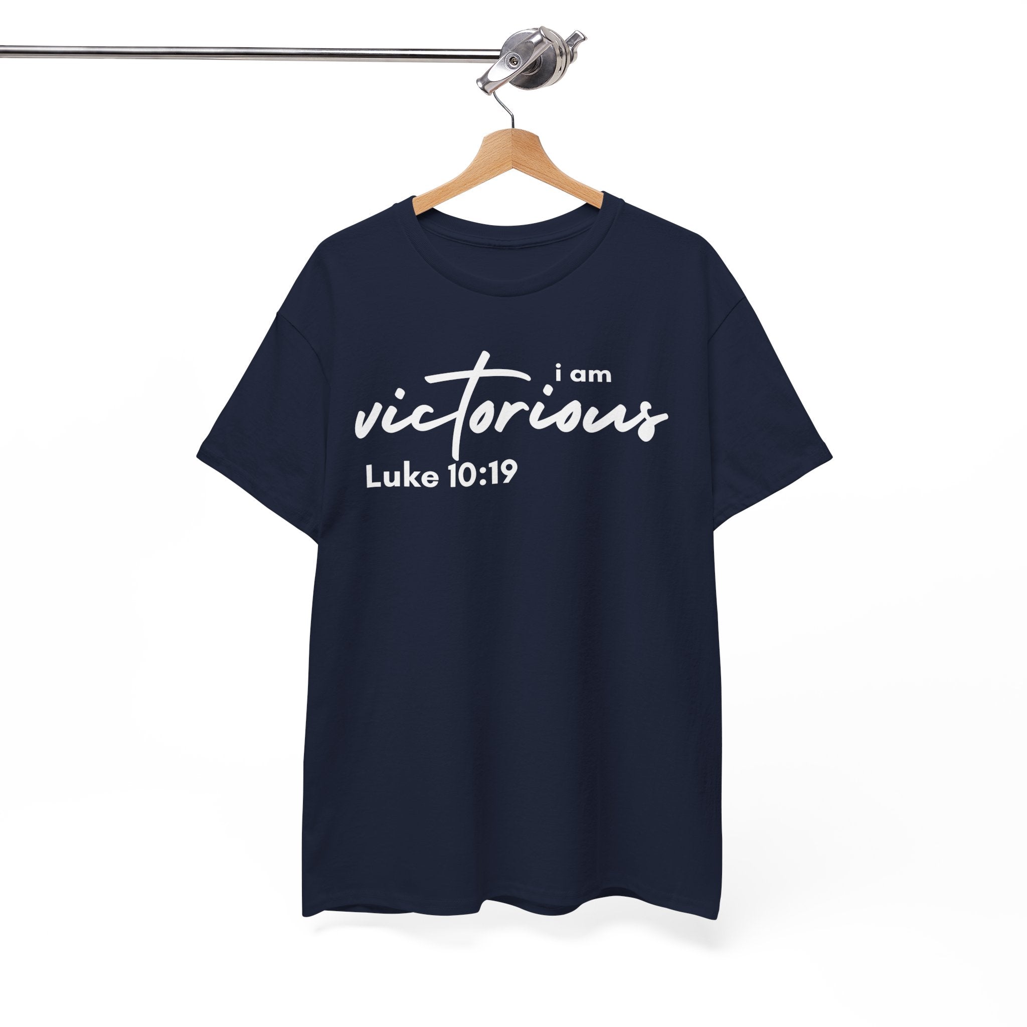 I Am Victorious Christian T-Shirt – Luke 10:19 Scripture Tee | Faith-Based Apparel